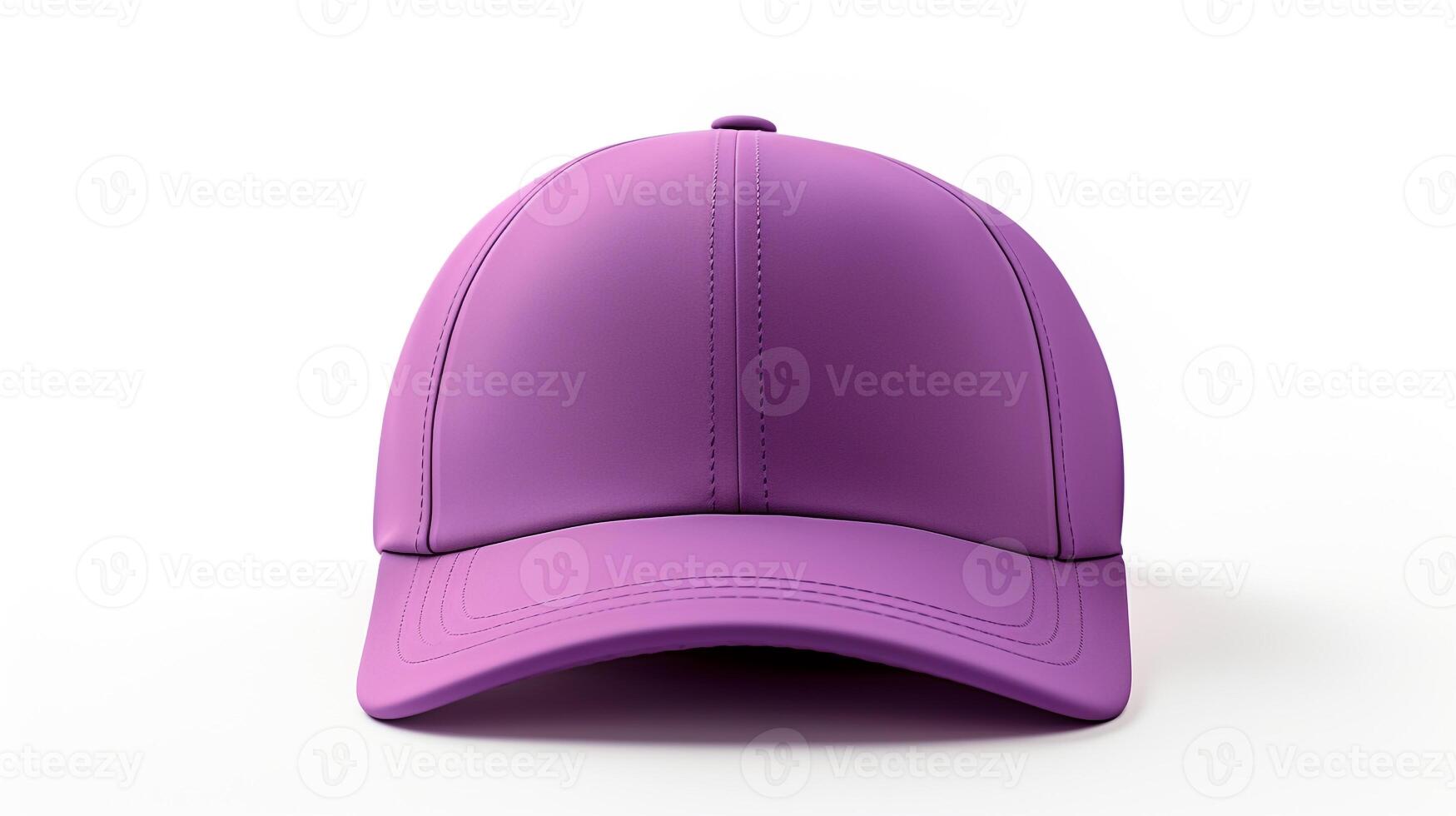 AI generated Photo of Purple Cycling Cap isolated on white background. AI Generated