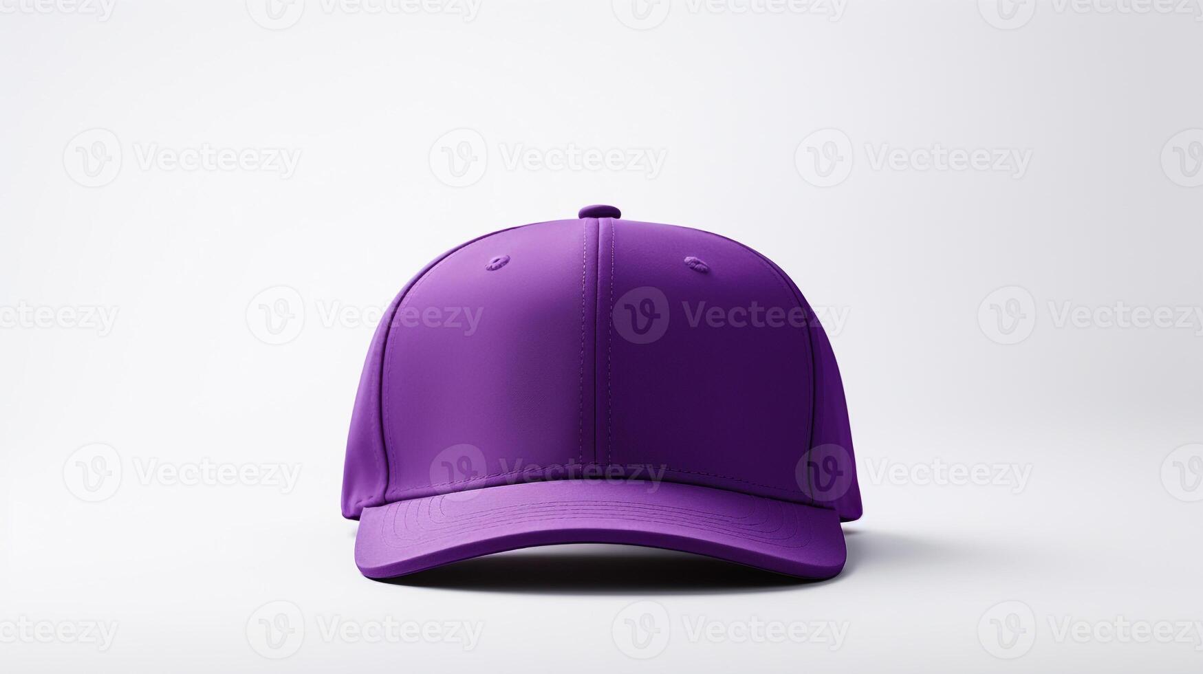 AI generated Photo of Purple Fitted Cap isolated on white background. AI Generated