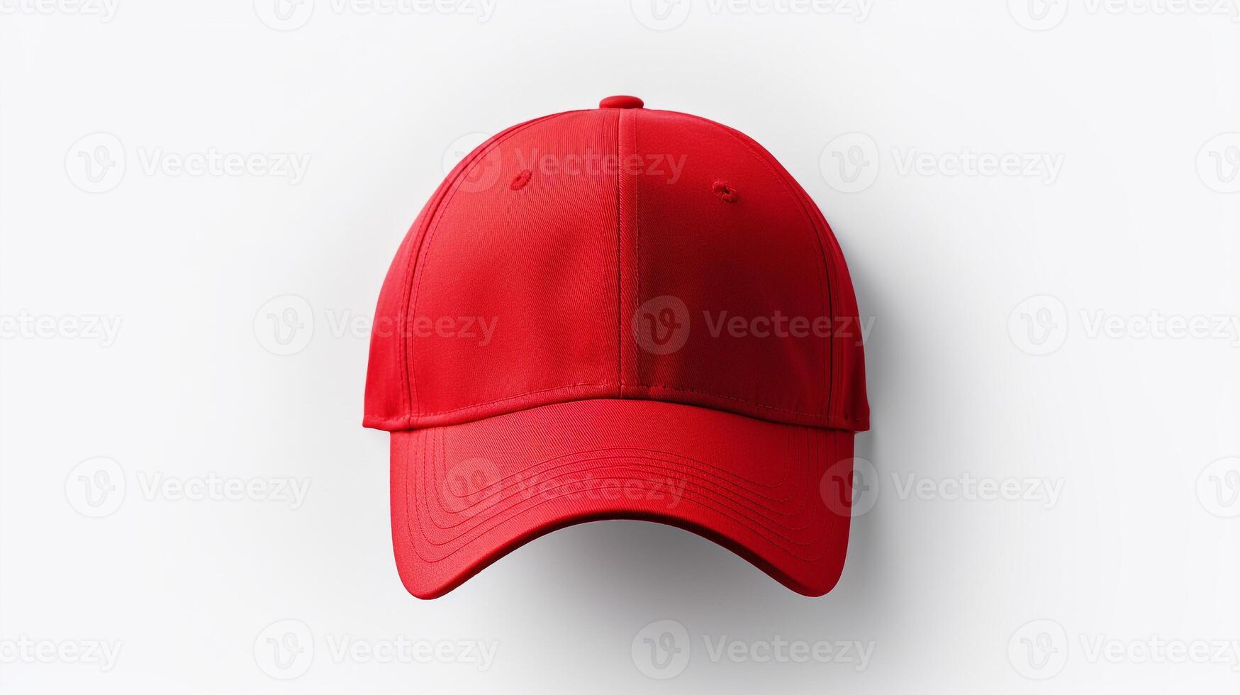 ai generado foto de rojo béisbol gorra aislado en blanco antecedentes. ai generado