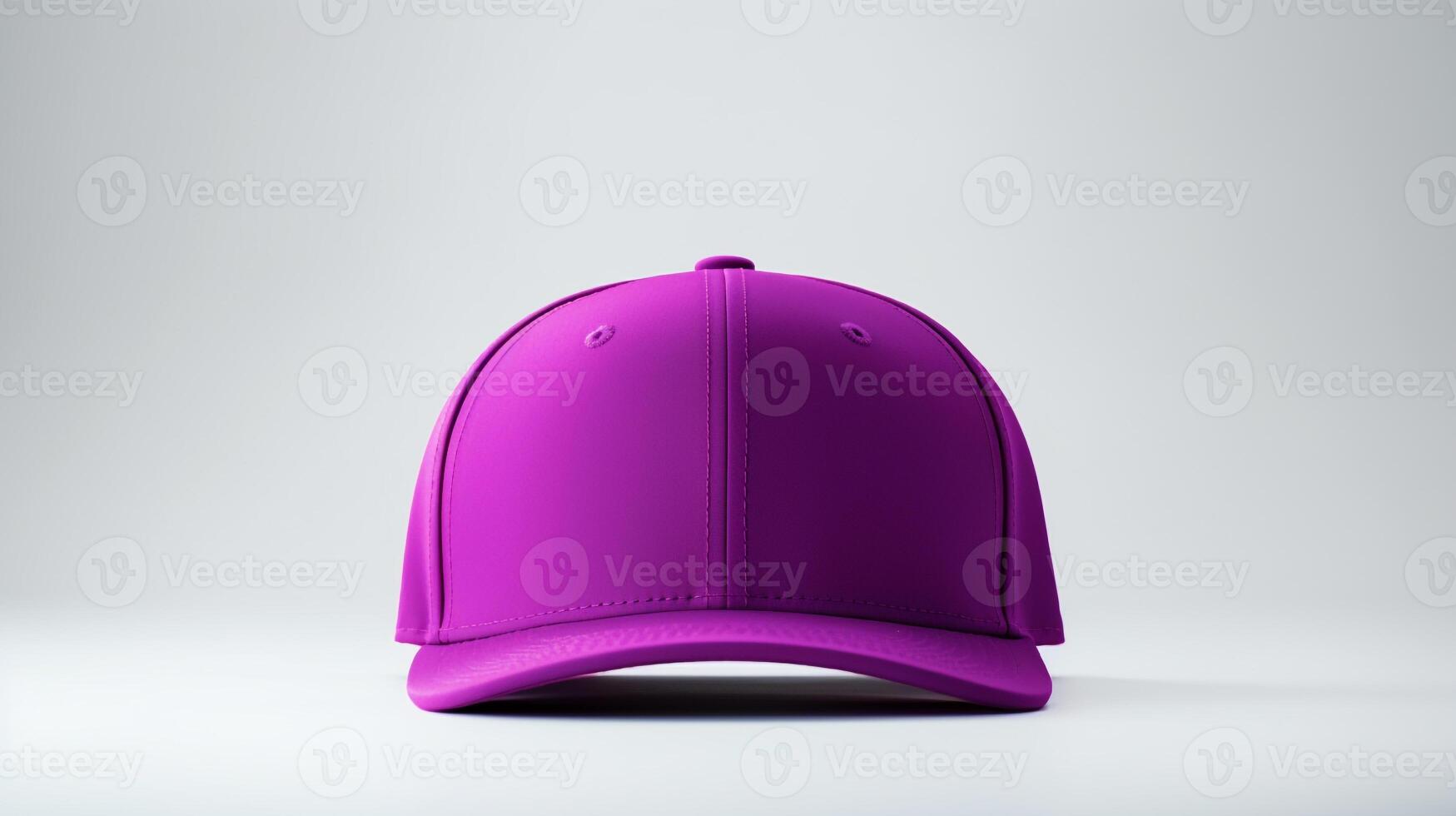 AI generated Photo of Purple Fitted Cap isolated on white background. AI Generated