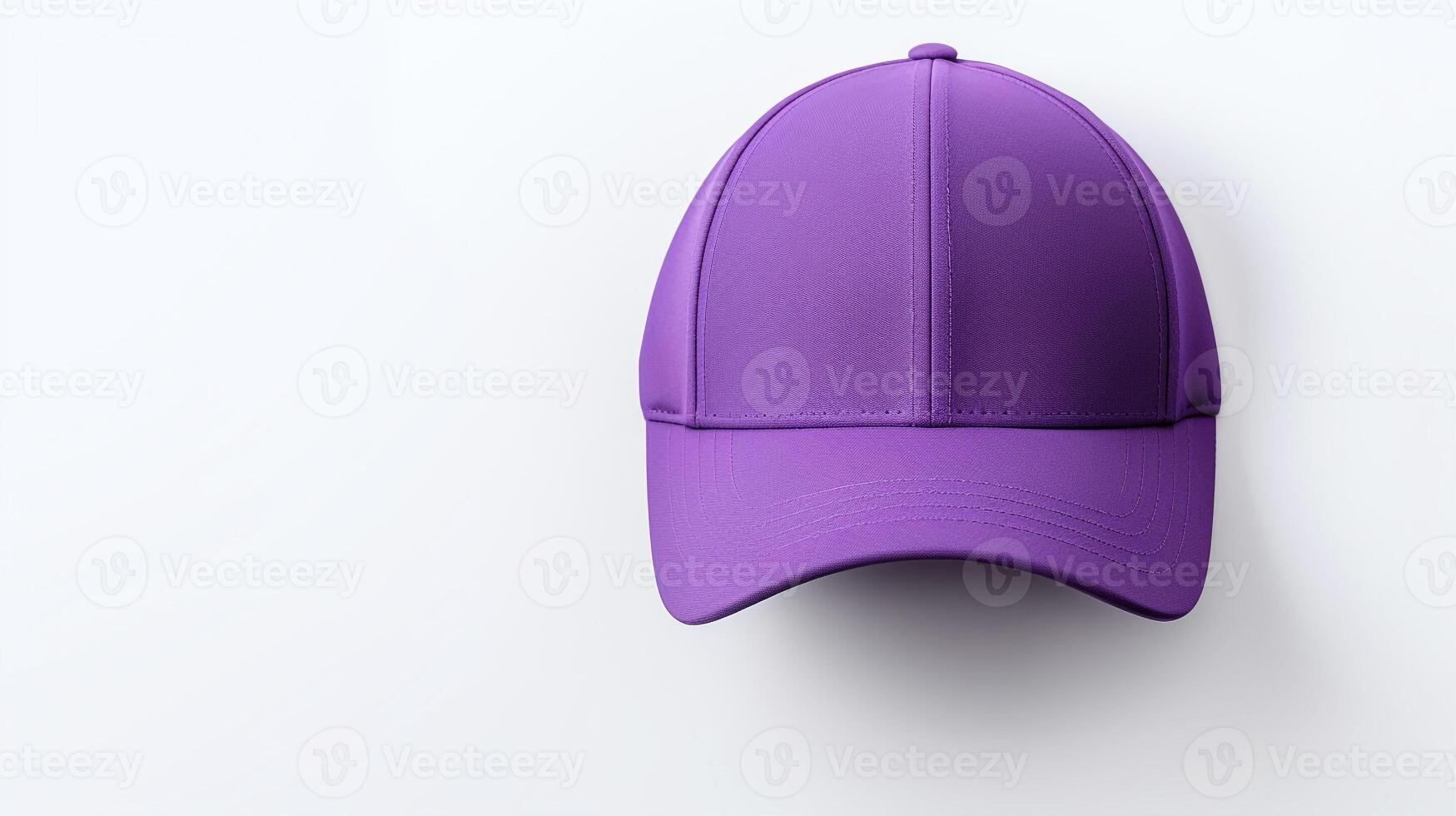 AI generated Photo of Purple Visor cap isolated on white background. AI Generated