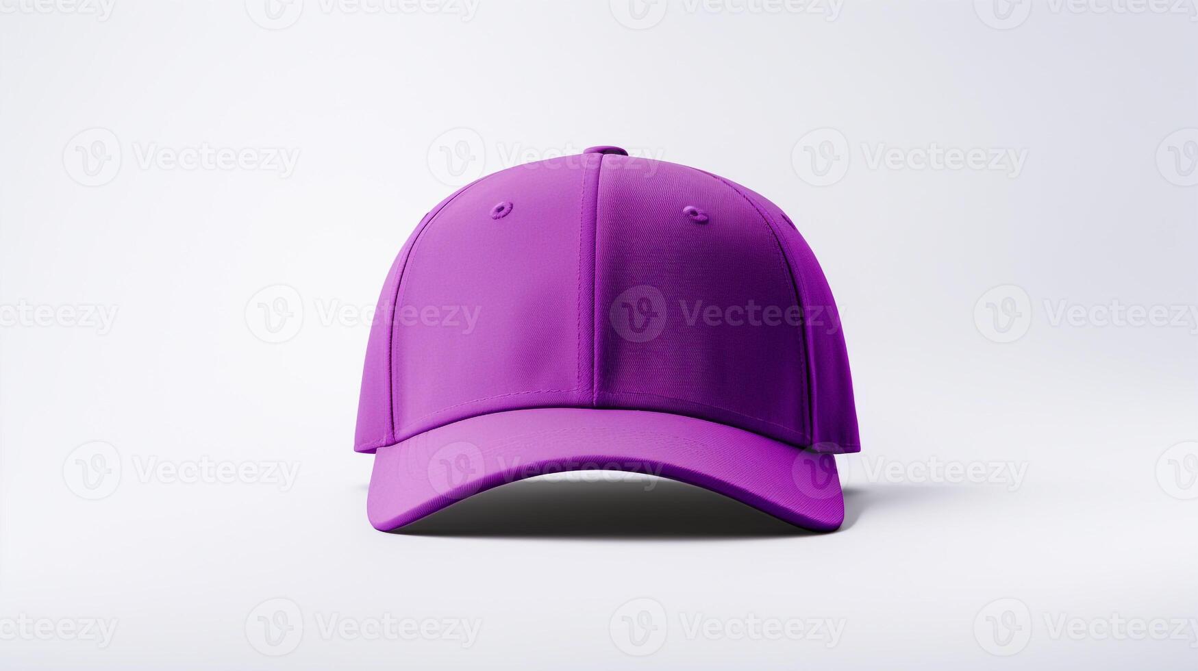 AI generated Photo of Purple Fitted Cap isolated on white background. AI Generated