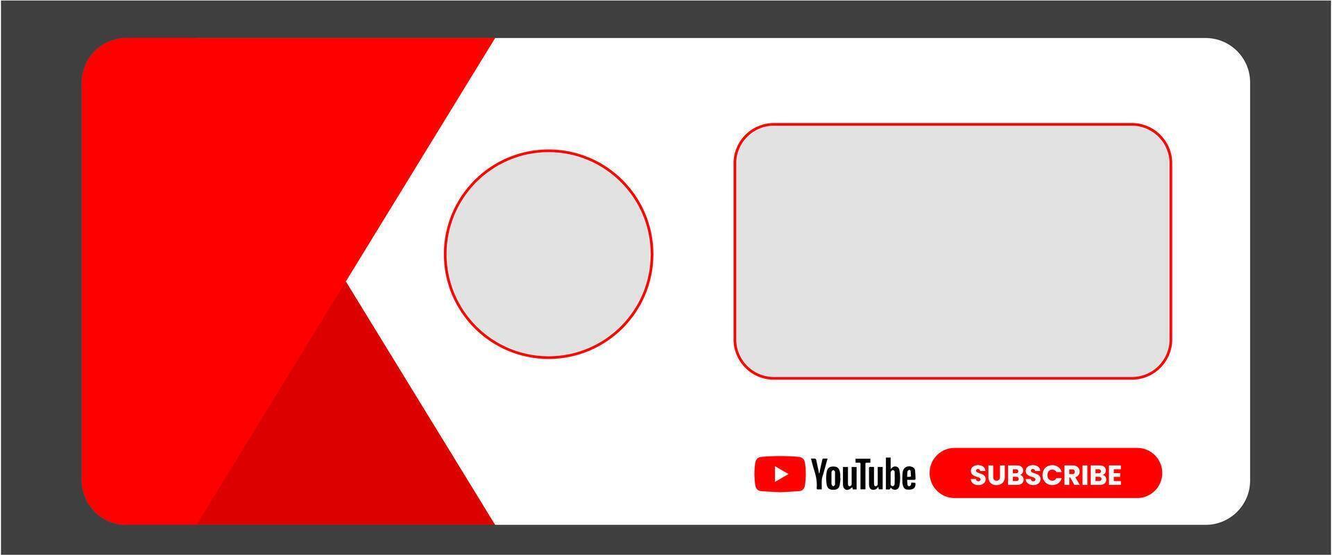 Youtube Channel Cover Wireframe. Youtube Banner For Design Your Channel. Youtube Channel Name Lower Third vector