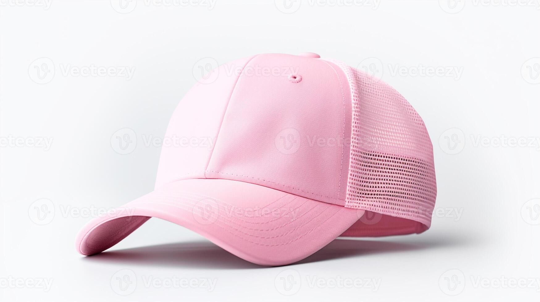 AI generated Photo of Pink Trucker Cap isolated on white background. AI Generated