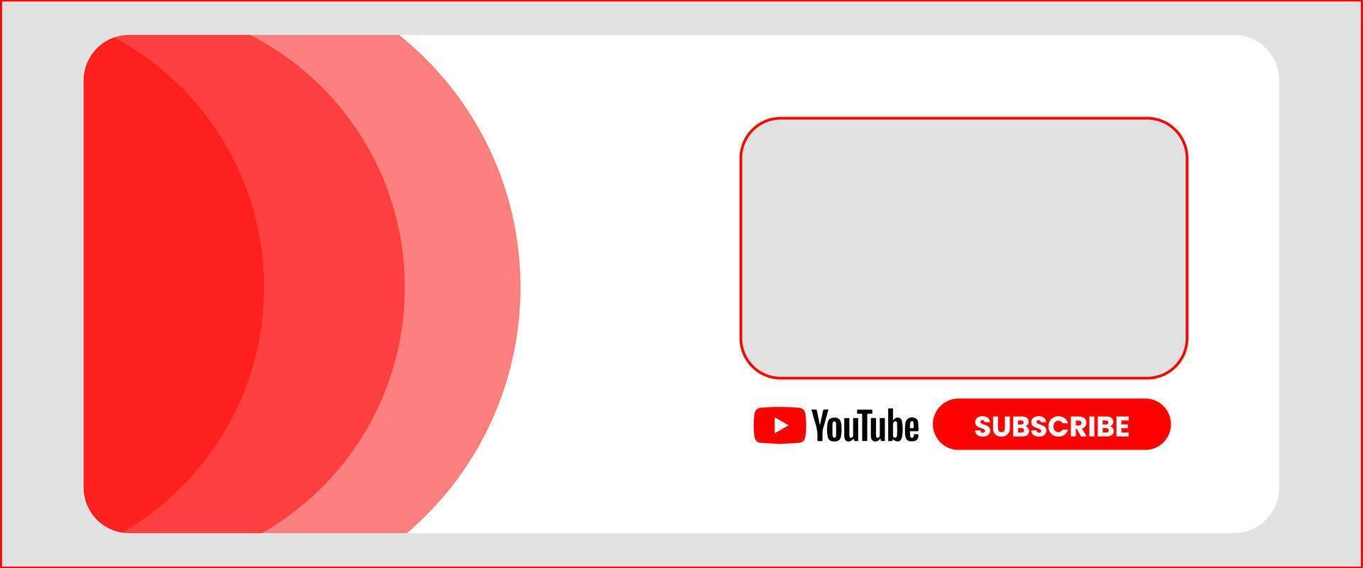 Youtube canal cubrir estructura alámbrica Youtube bandera para diseño tu canal. Youtube canal nombre inferior tercero vector