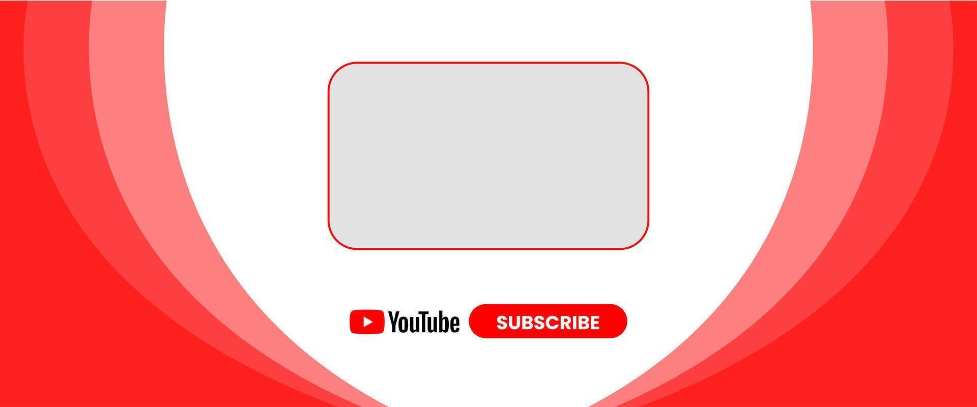 Youtube Channel Cover Wireframe. Youtube Banner For Design Your Channel. Youtube Channel Name Lower Third vector
