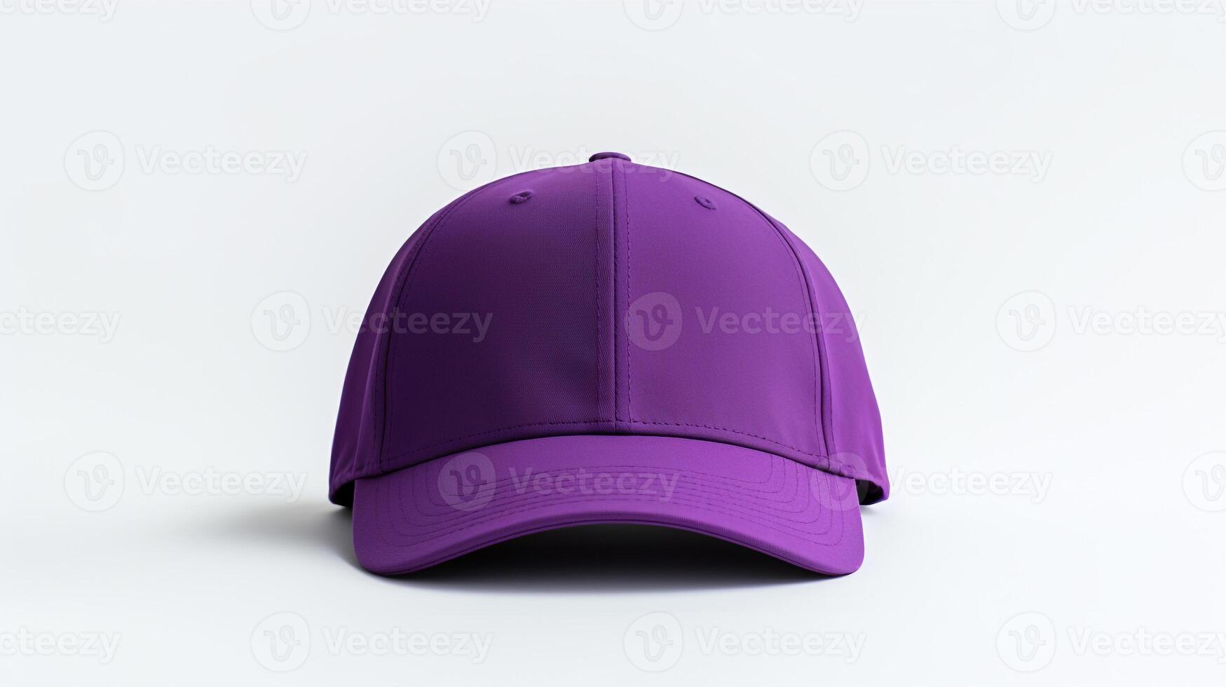 AI generated Photo of Purple Baseball Cap isolated on white background. AI Generated