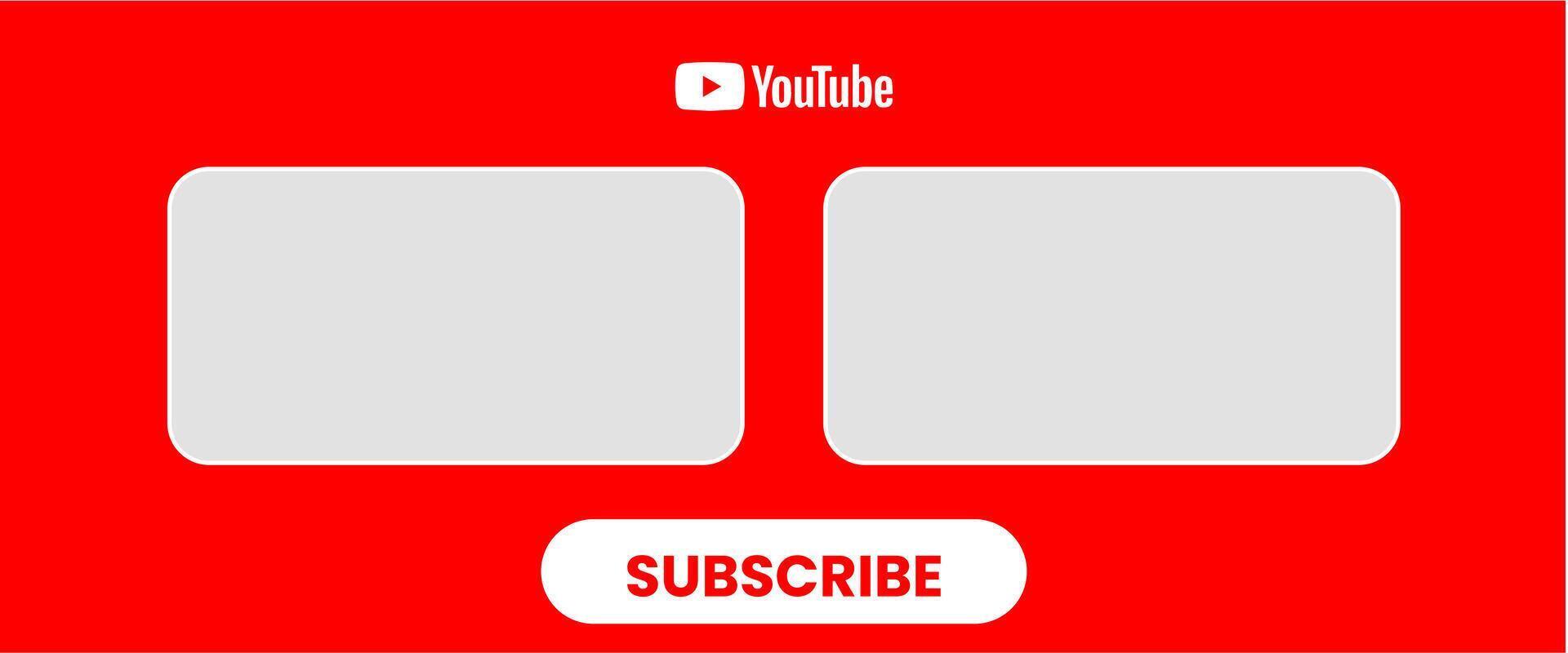 Youtube Channel Cover Wireframe. Youtube Banner For Design Your Channel. Youtube Channel Name Lower Third vector