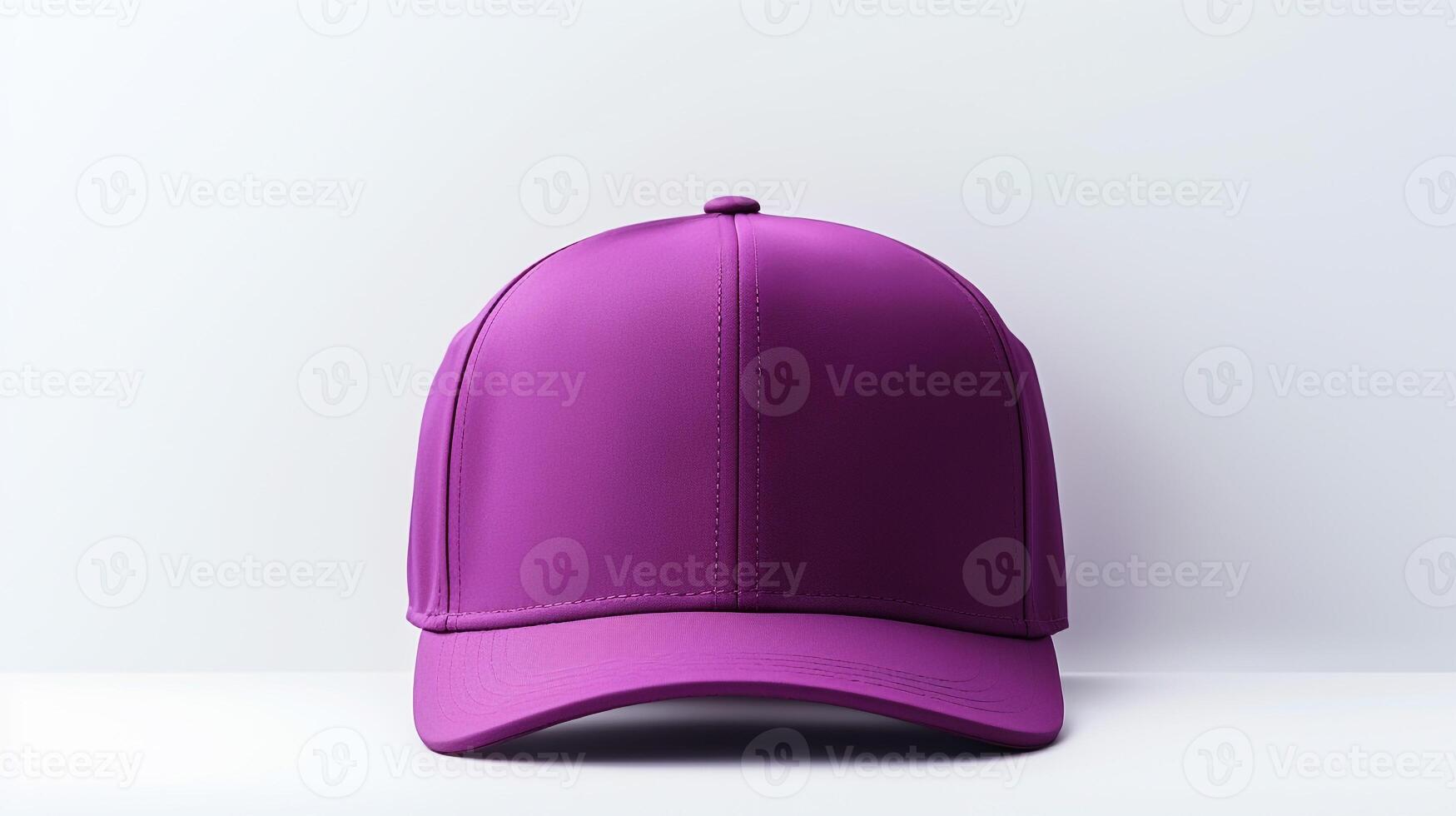 AI generated Photo of Purple Trucker Cap isolated on white background. AI Generated