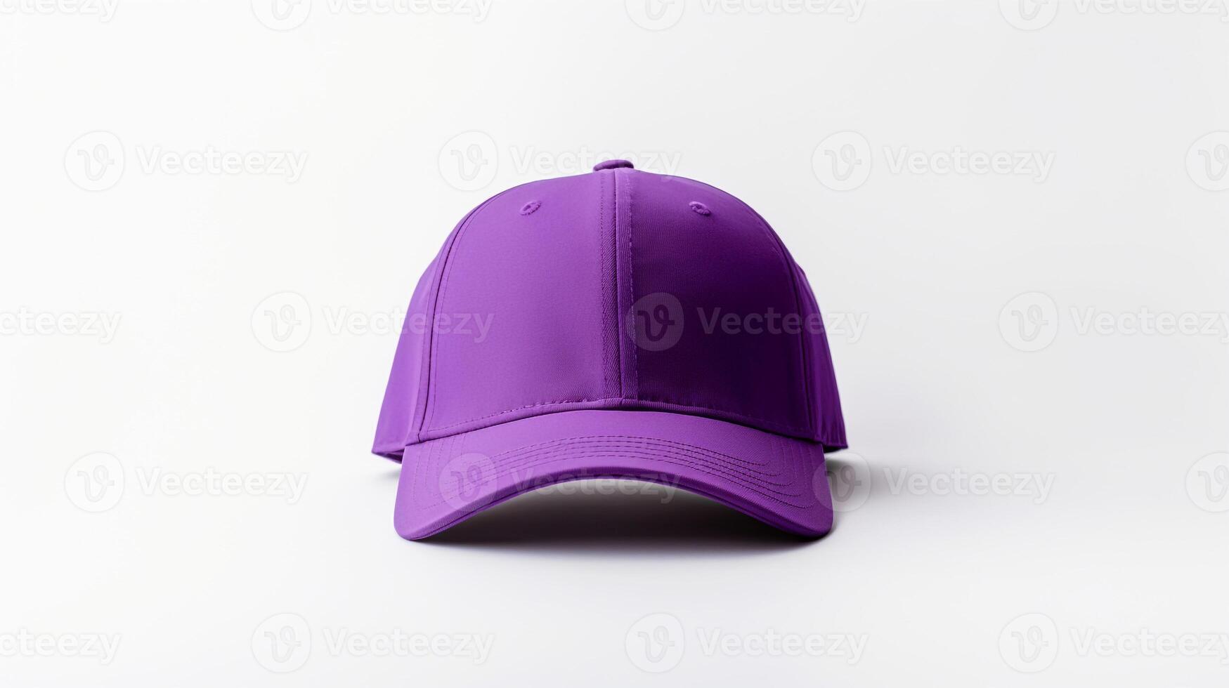 AI generated Photo of Purple Baseball Cap isolated on white background. AI Generated