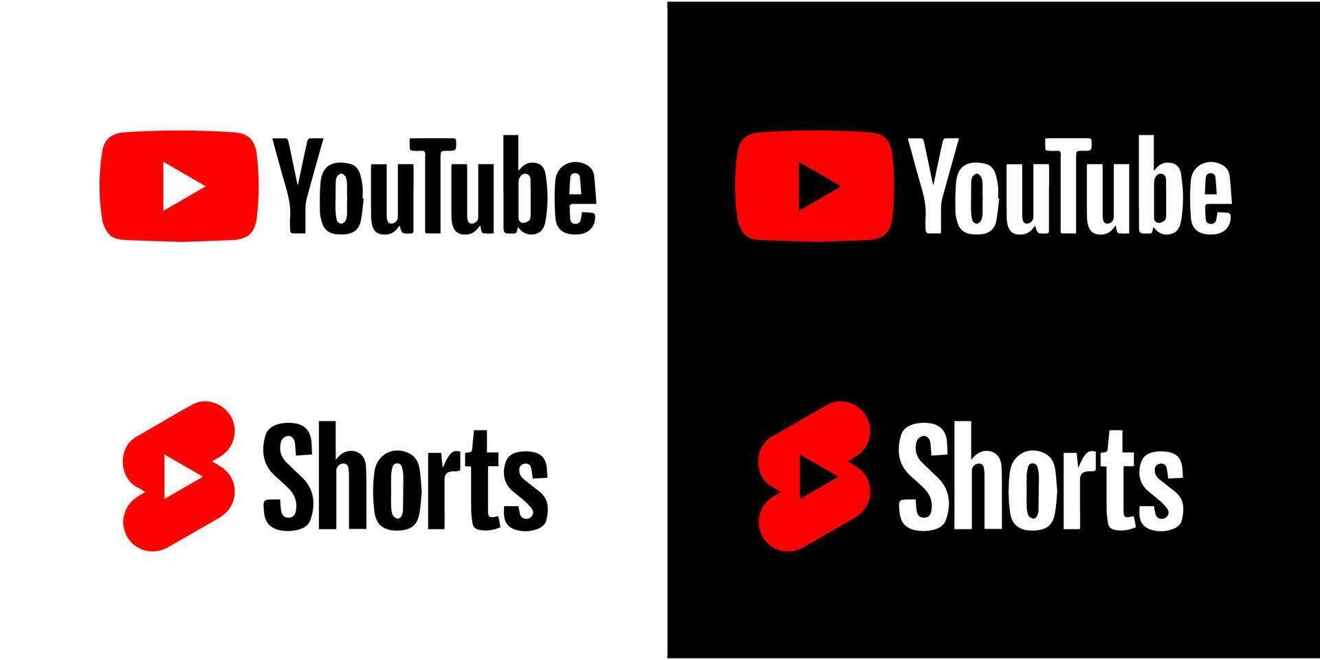 Youtube pantalones cortos logo. social medios de comunicación icono. editorial ilustración vector