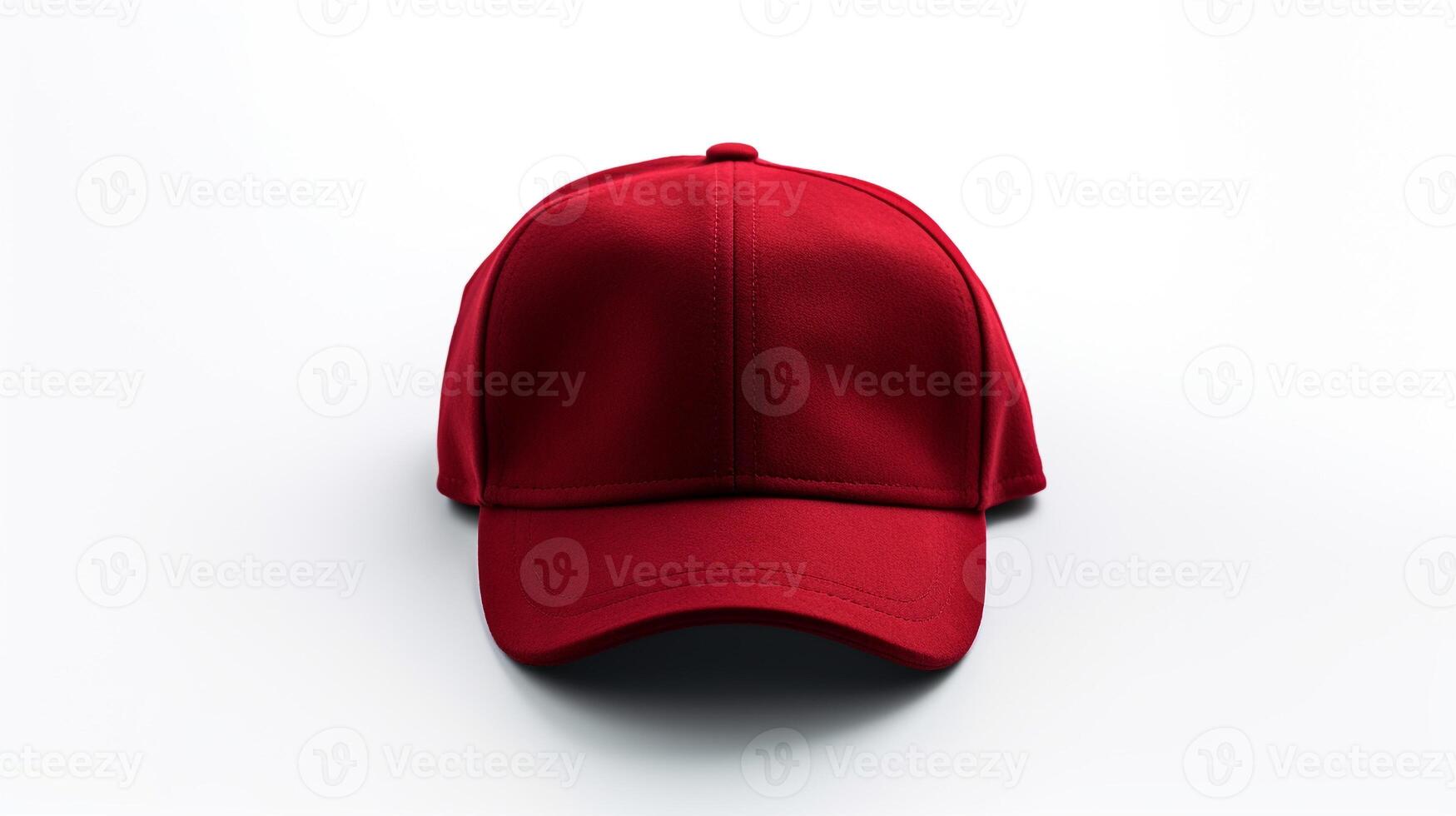 ai generado foto de rojo plano gorra aislado en blanco antecedentes. ai generado