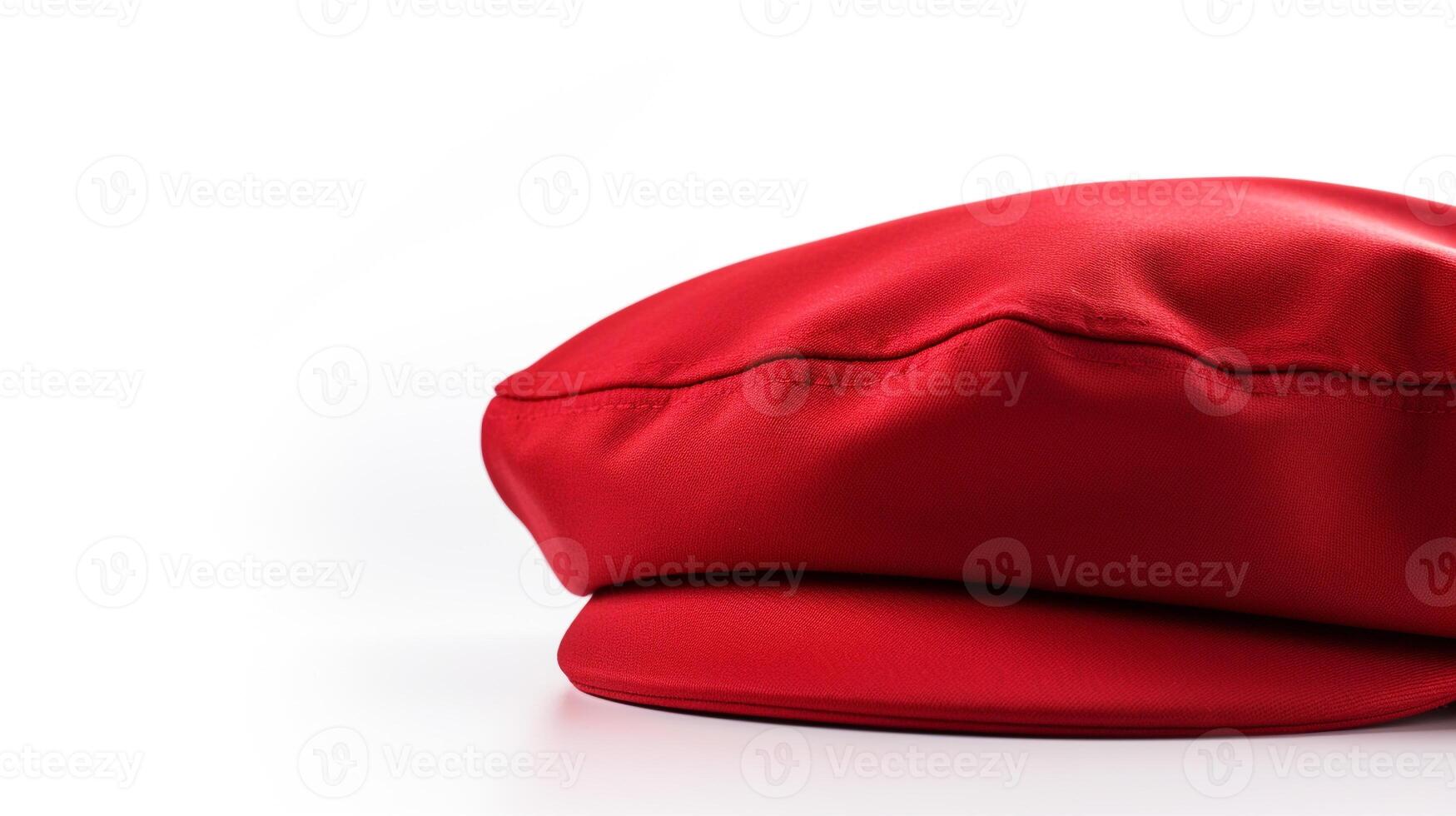 AI generated Photo of Red Newsboy Cap isolated on white background. AI Generated