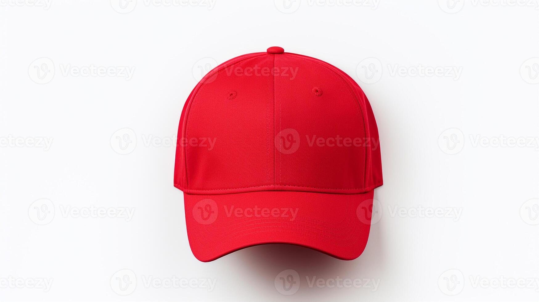 AI generated Photo of Red Dad Cap isolated on white background. AI Generated