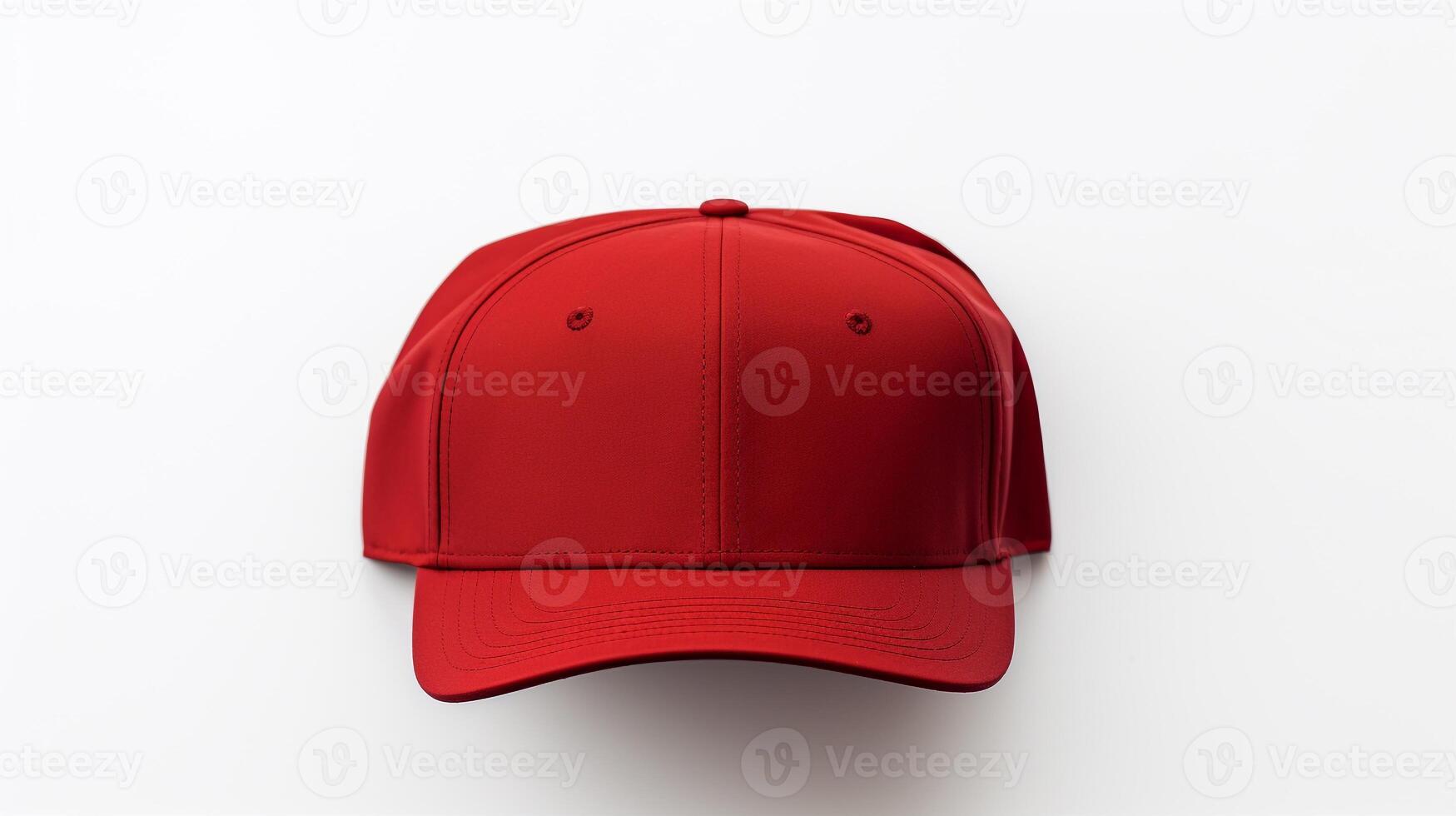 ai generado foto de rojo plano gorra aislado en blanco antecedentes. ai generado