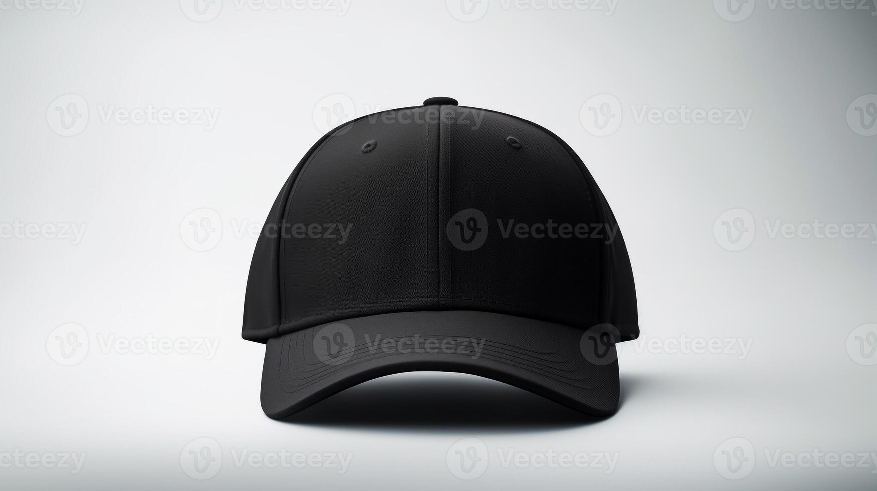 AI generated Photo of Black Baseball Cap isolated on white background. AI Generated
