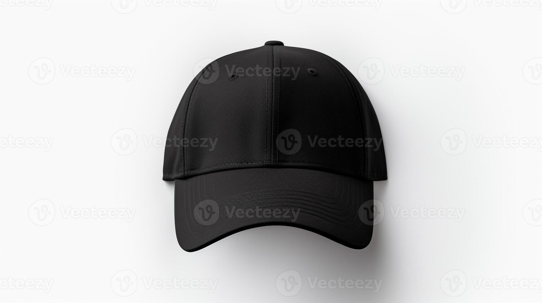 AI generated Photo of Black Baseball Cap isolated on white background. AI Generated