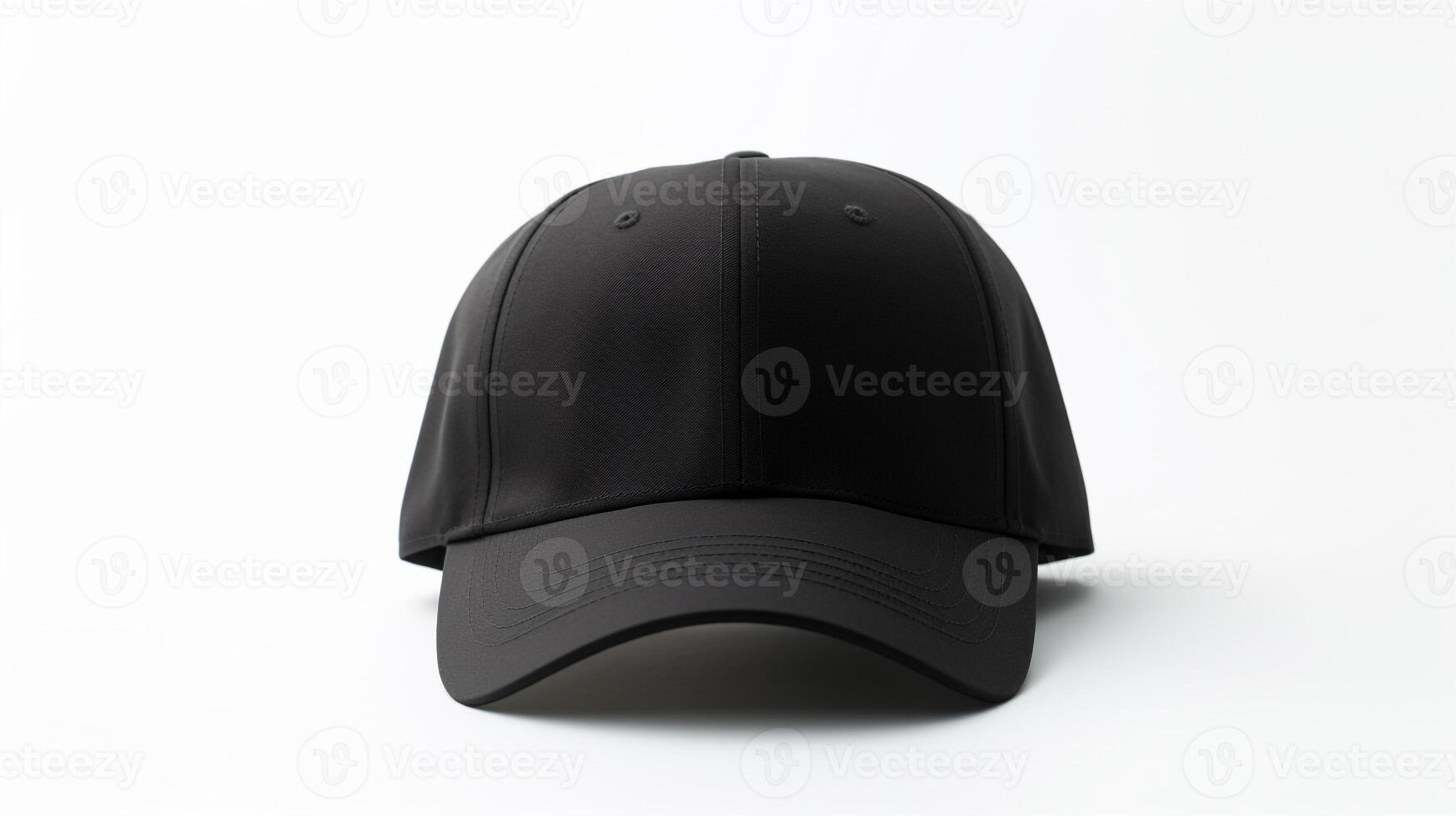 AI generated Photo of Black Baseball Cap isolated on white background. AI Generated