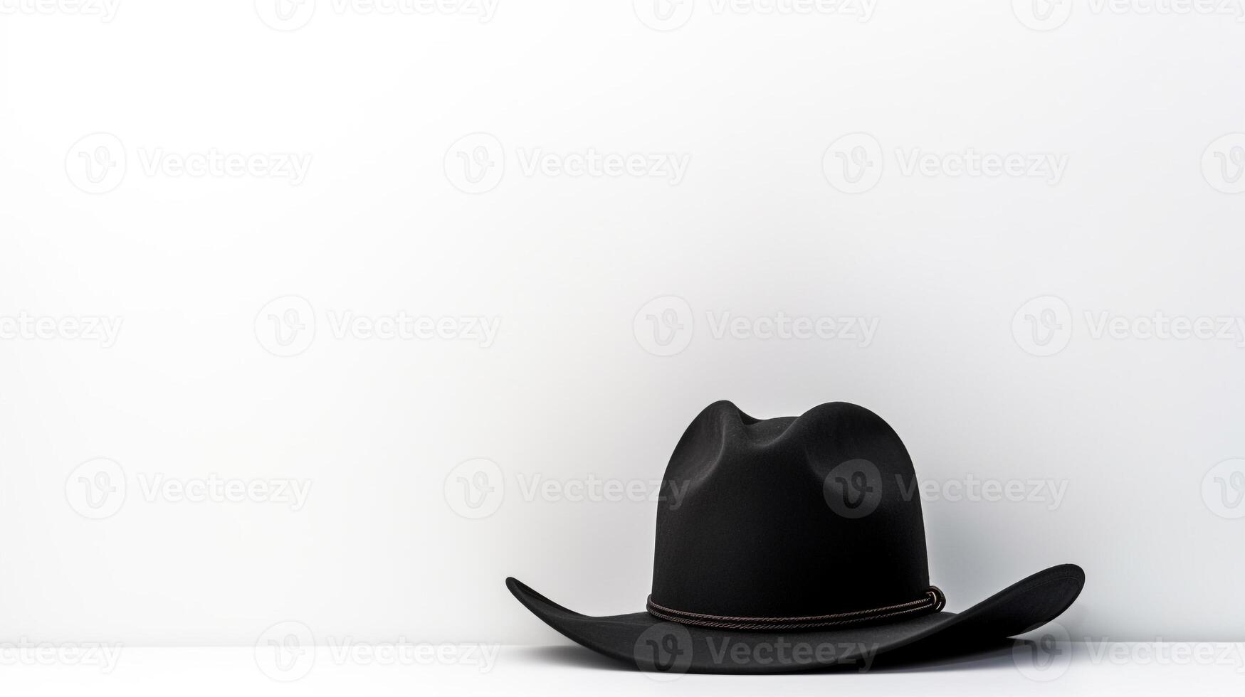 AI generated Photo of Black Cowboy Hat isolated on white background. AI Generated