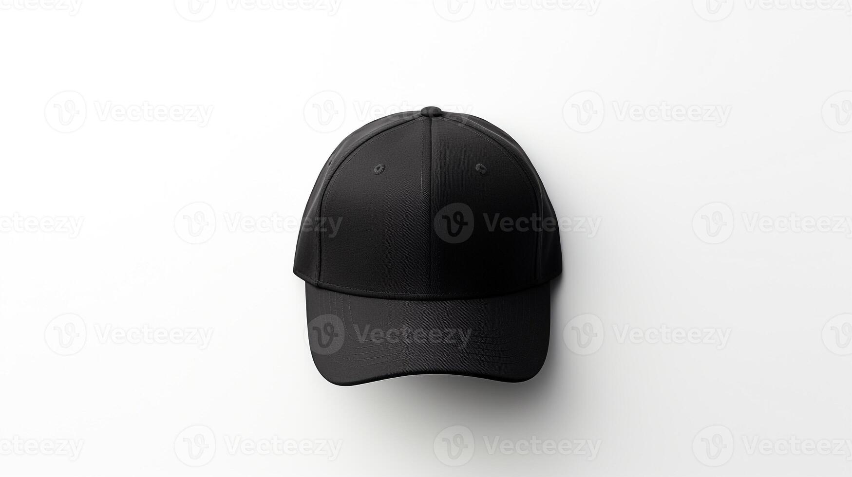 ai generado foto de negro béisbol gorra aislado en blanco antecedentes. ai generado