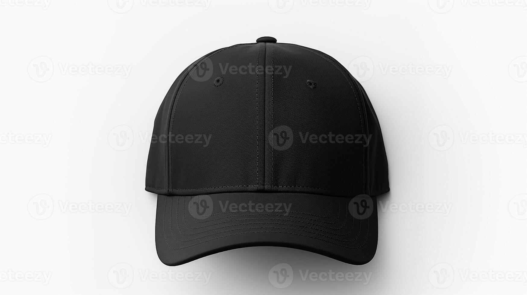 ai generado foto de negro equipado gorra aislado en blanco antecedentes. ai generado