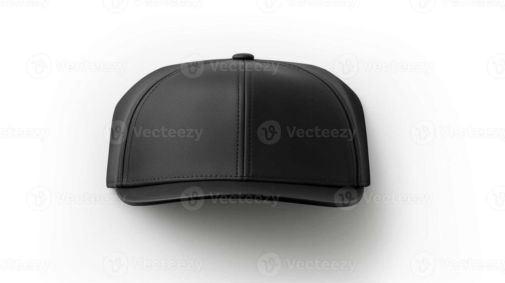 AI generated Photo of Black Flat Cap isolated on white background. AI Generated