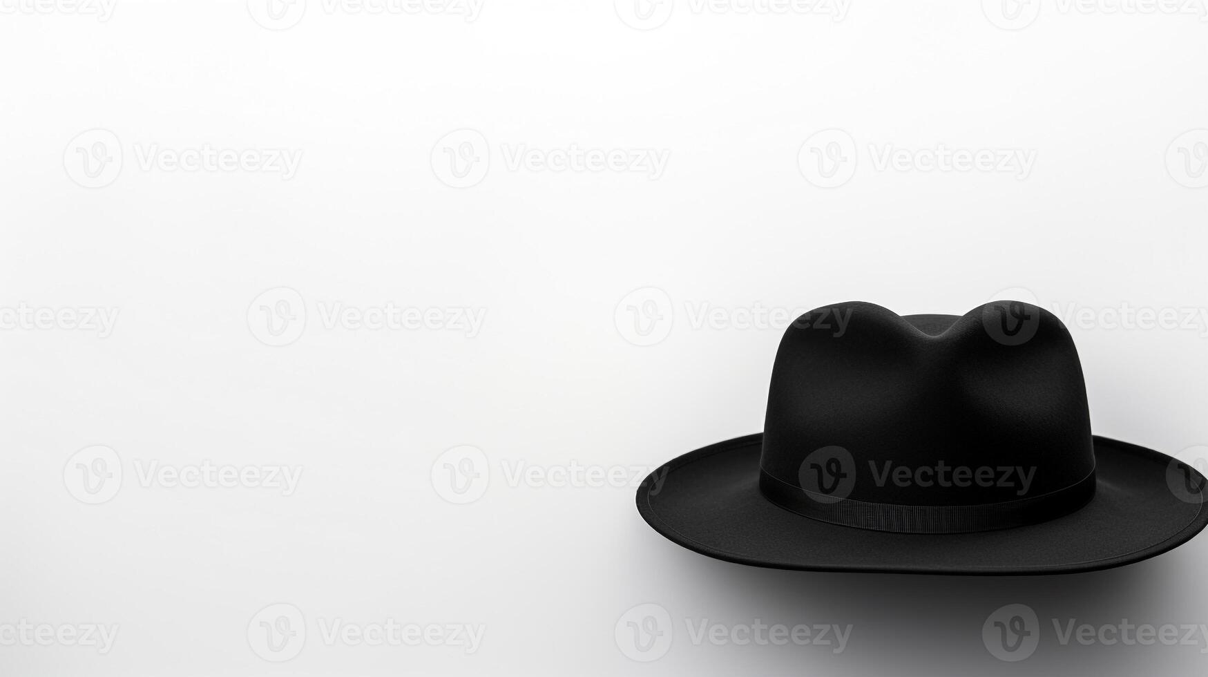 AI generated Photo of Black Panama Hat isolated on white background. AI Generated