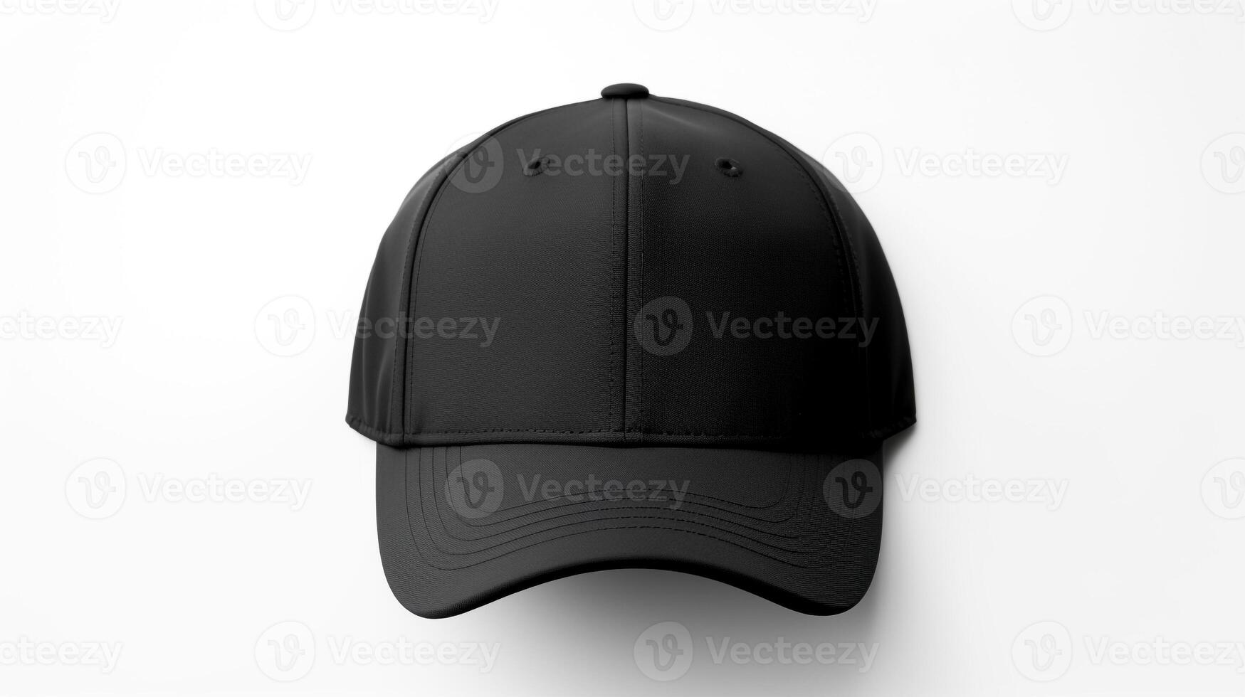 AI generated Photo of Black Cycling Cap isolated on white background. AI Generated