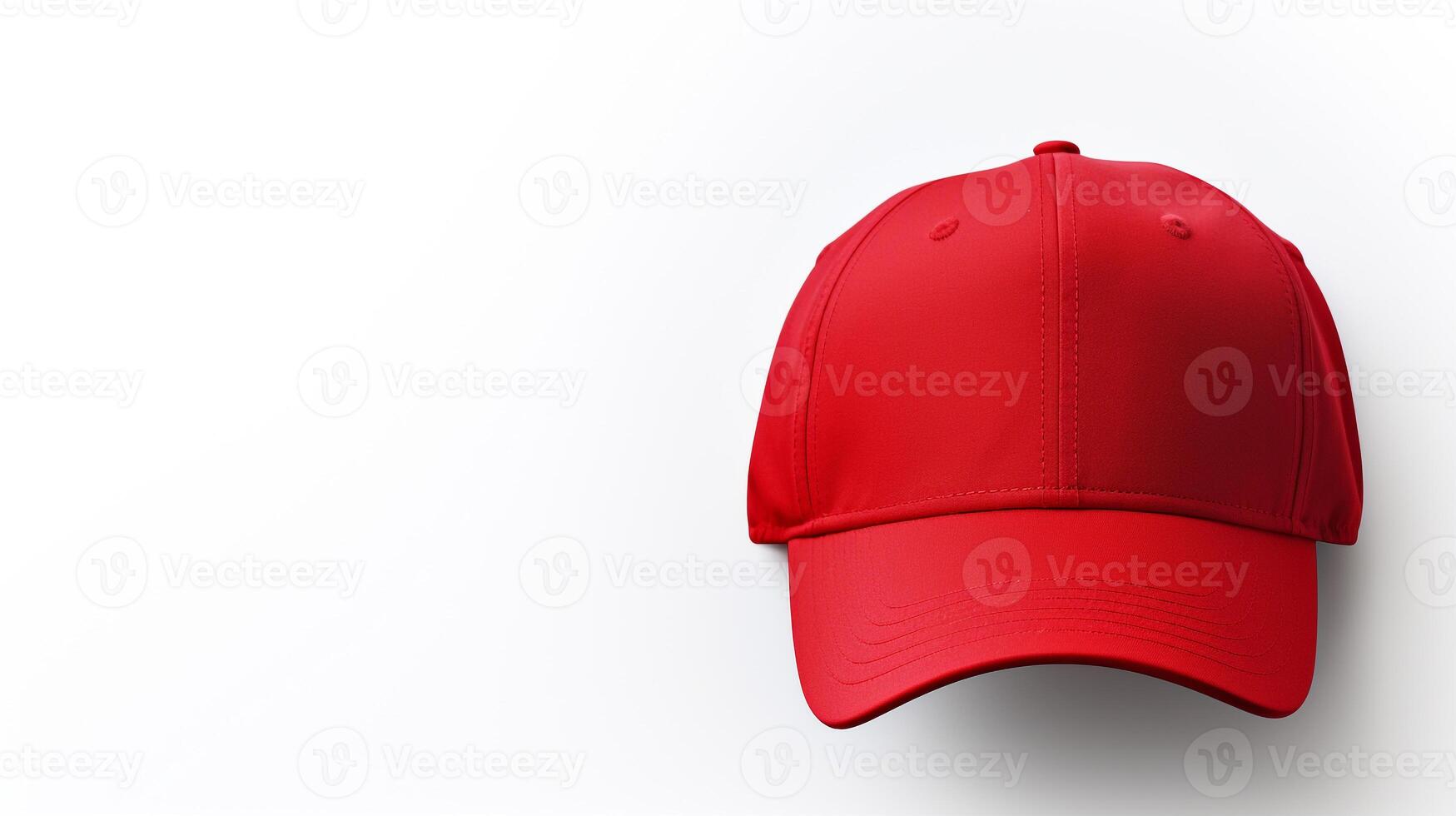 AI generated Photo of Red Dad Cap isolated on white background. AI Generated