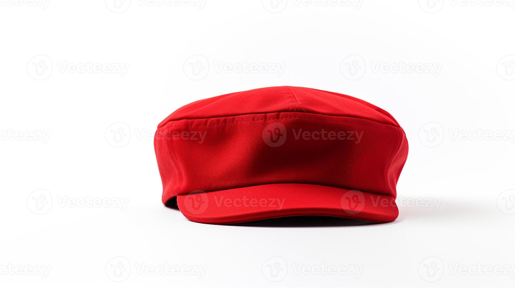 AI generated Photo of Red Newsboy Cap isolated on white background. AI Generated