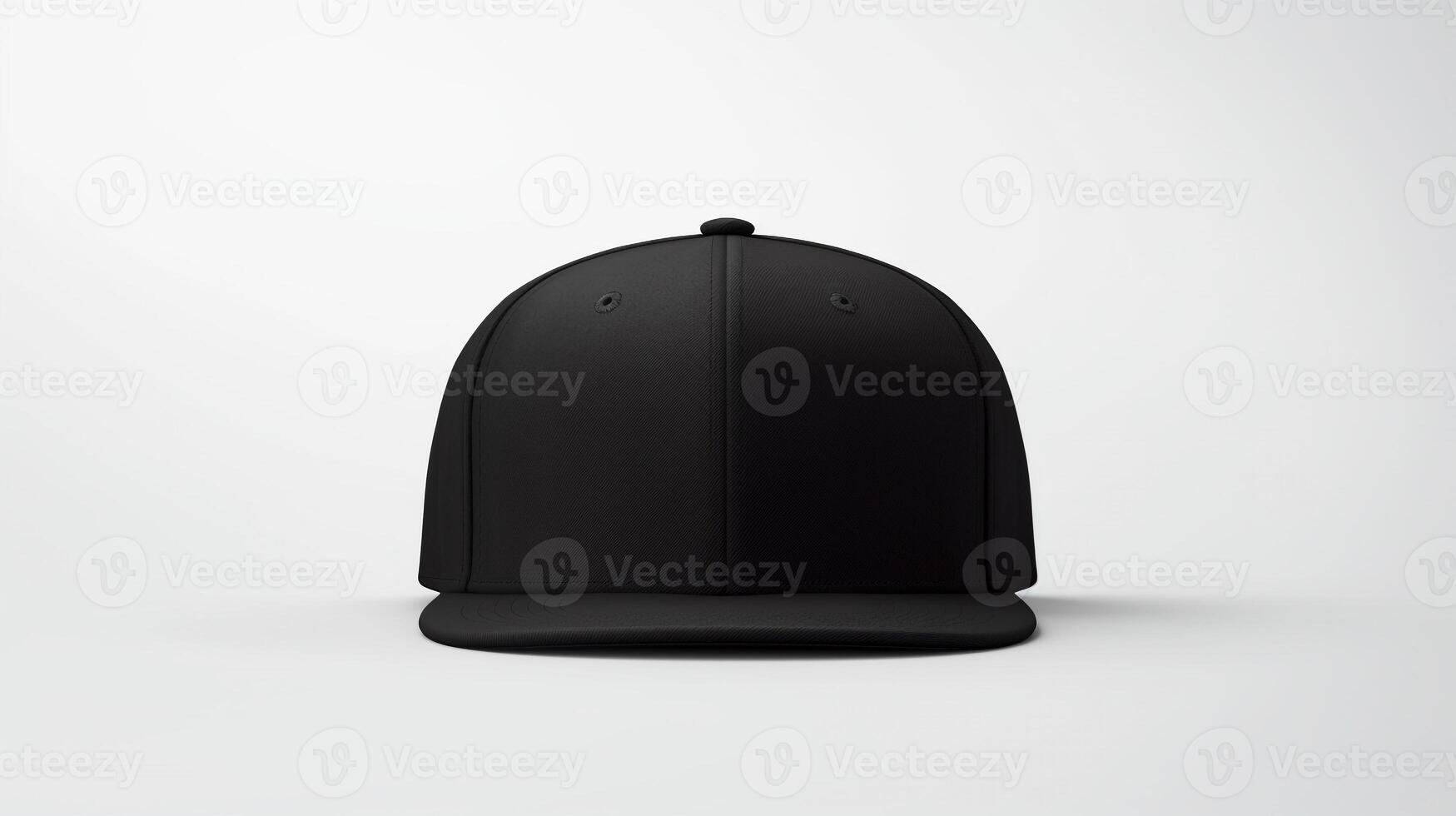 AI generated Photo of Black Snapback isolated on white background. AI Generated