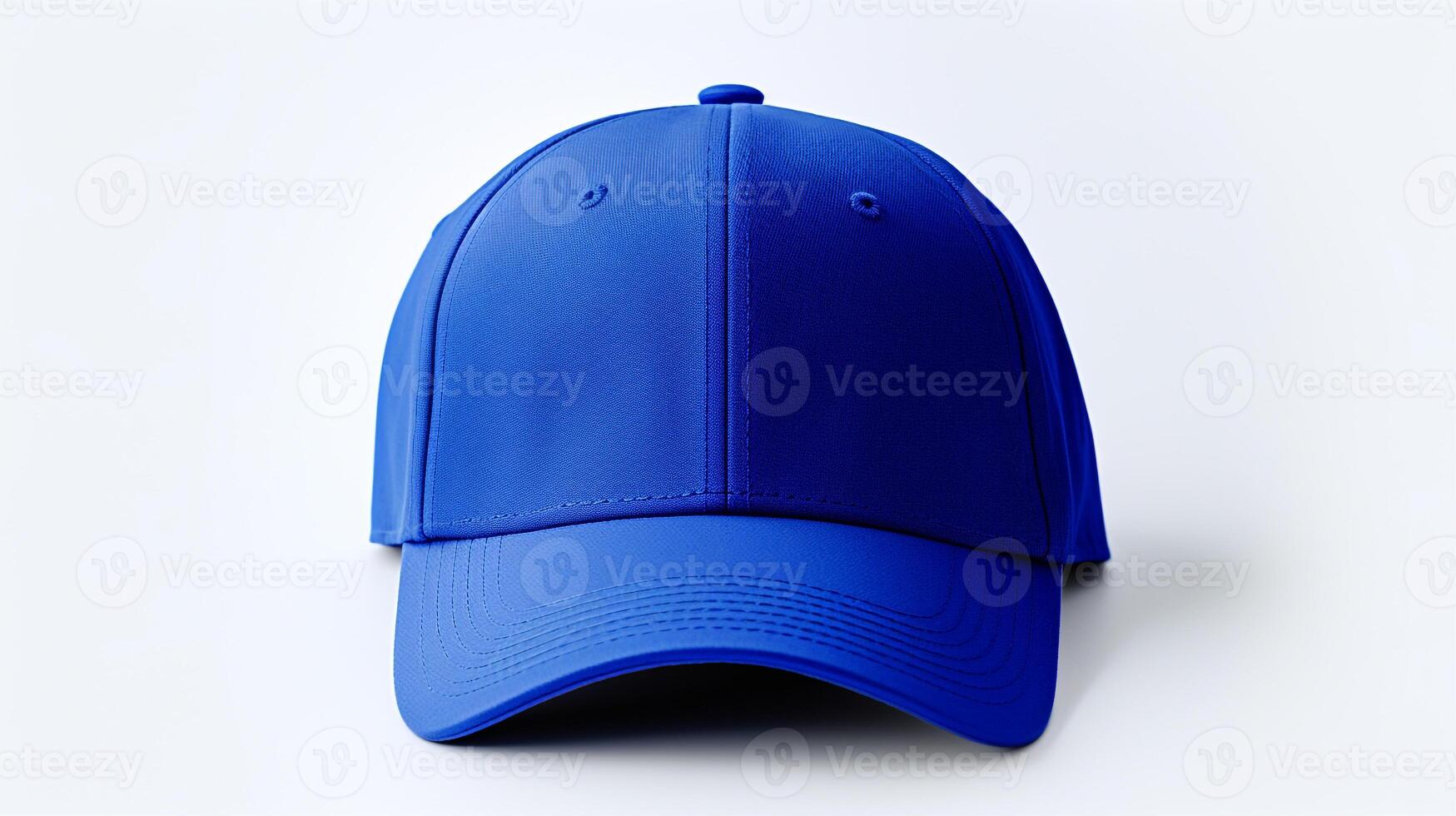 ai generado foto de real azul béisbol gorra aislado en blanco antecedentes. ai generado