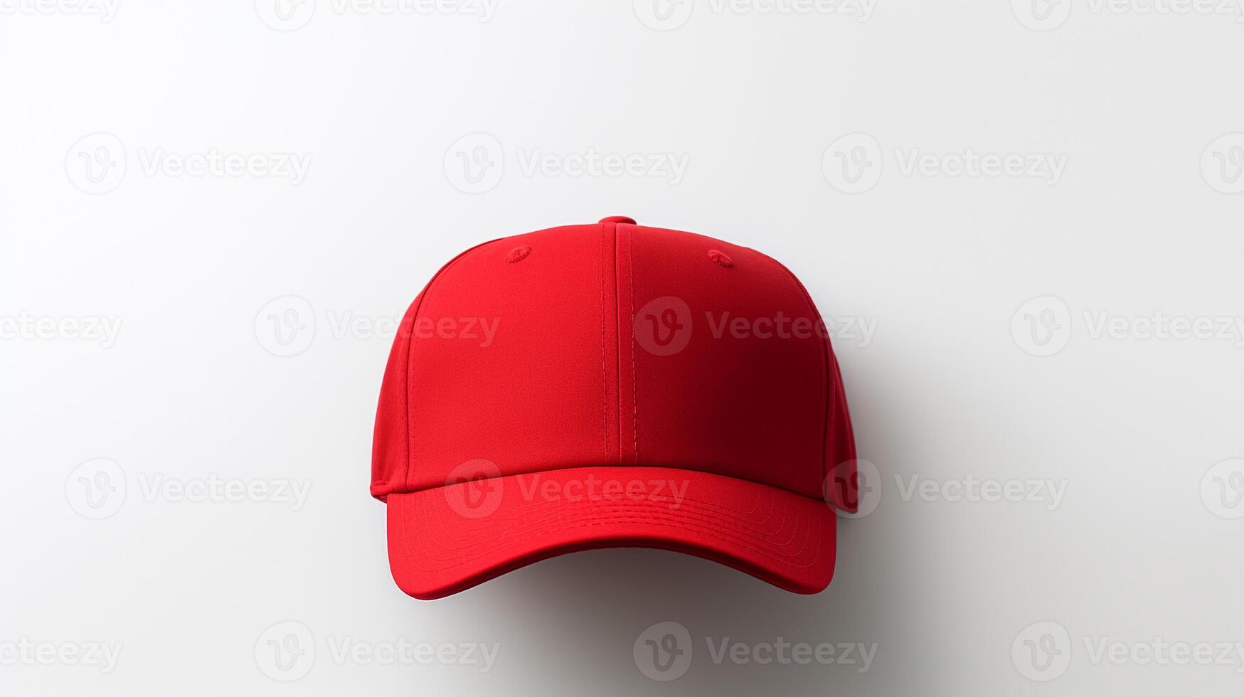 ai generado foto de rojo visera gorra aislado en blanco antecedentes. ai generado