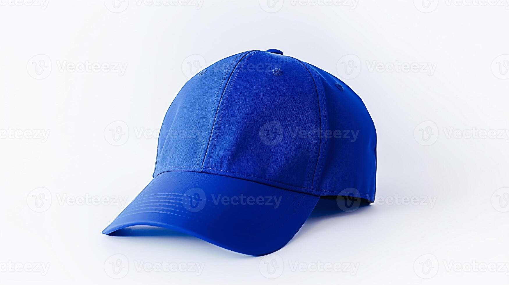 AI generated Photo of Royal Blue Fitted Cap isolated on white background. AI Generated