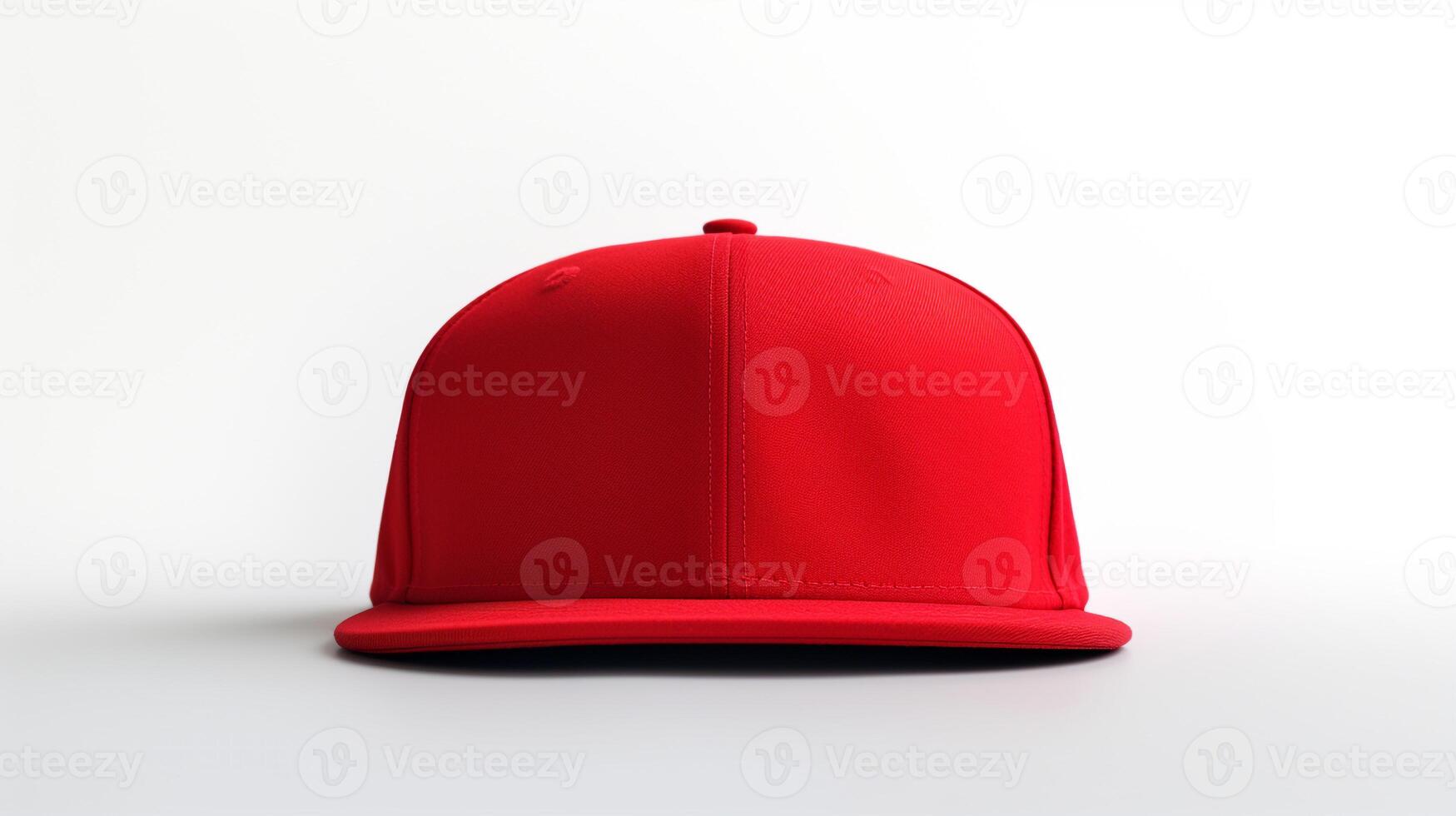 AI generated Photo of Red Snapback isolated on white background. AI Generated