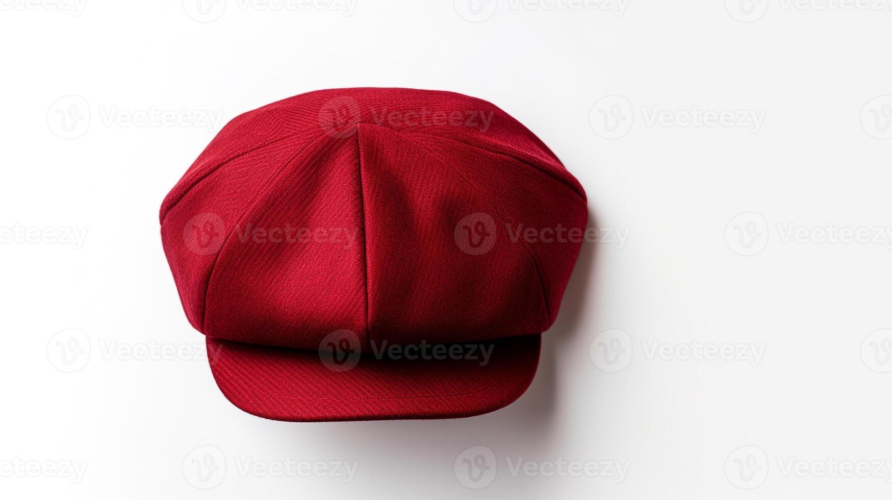 ai generado foto de rojo vendedor de periódicos gorra aislado en blanco antecedentes. ai generado