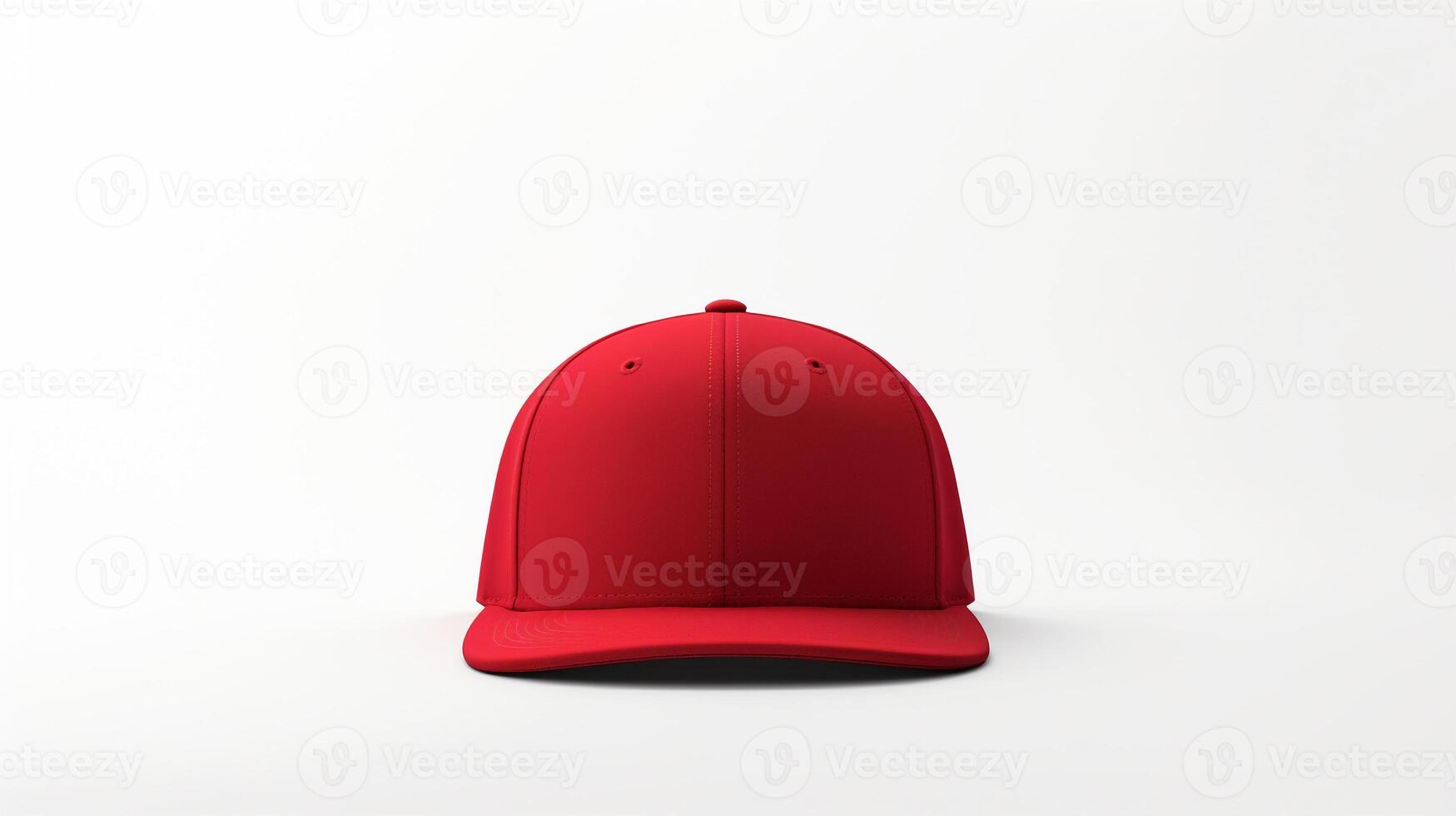 AI generated Photo of Red Snapback isolated on white background. AI Generated