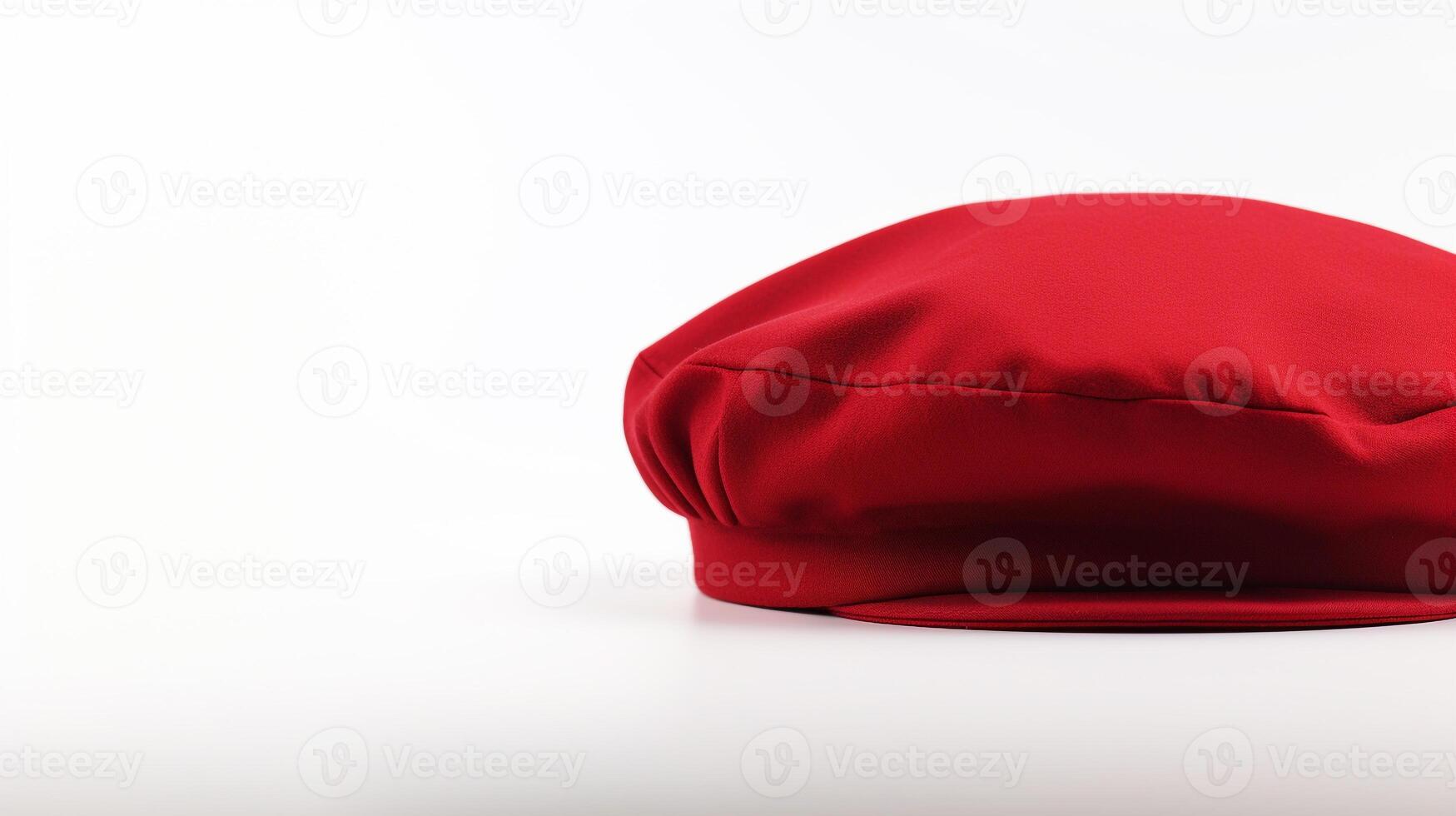 ai generado foto de rojo vendedor de periódicos gorra aislado en blanco antecedentes. ai generado