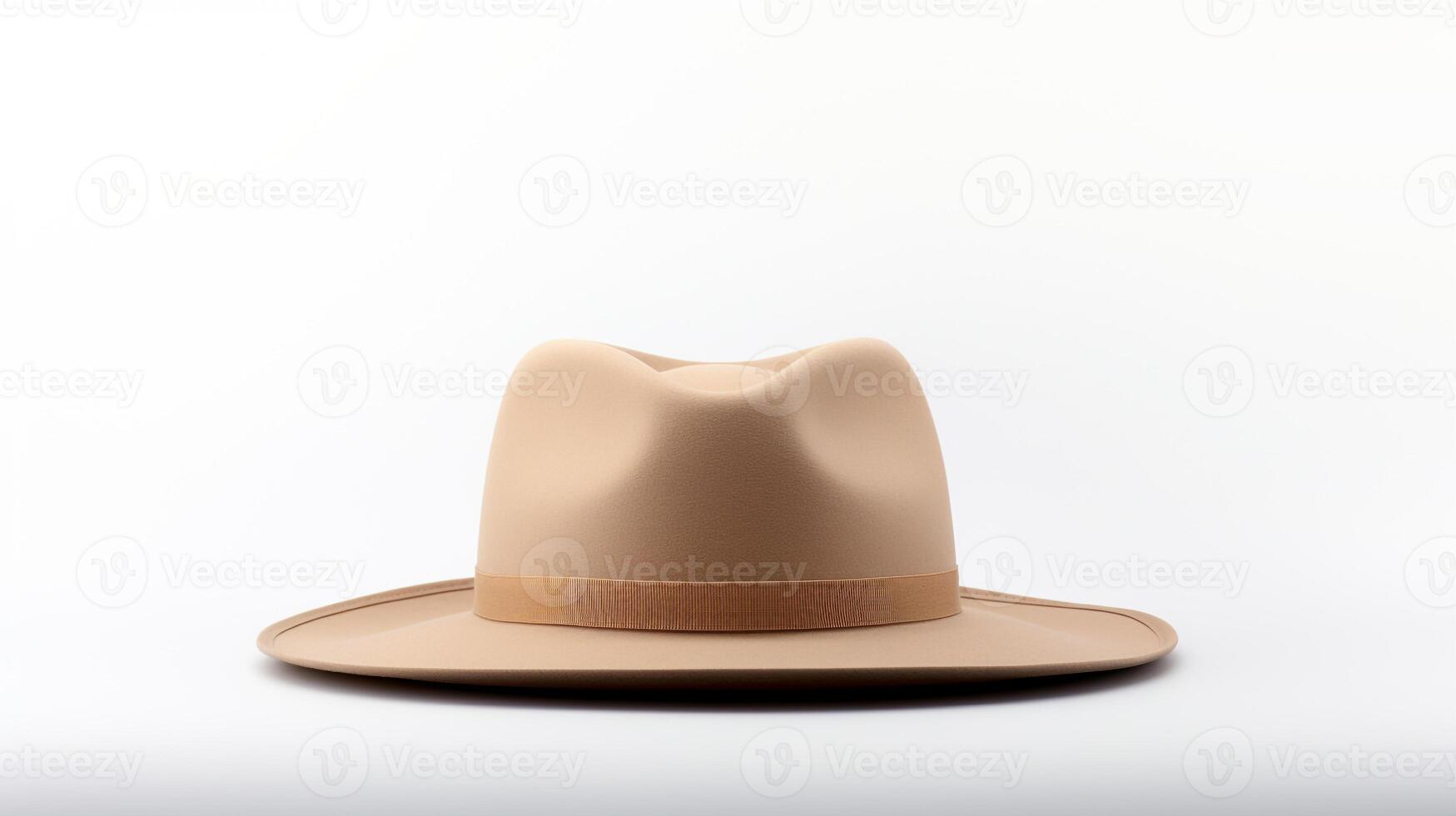 AI generated Photo of Beige Panama Hat isolated on white background. AI Generated