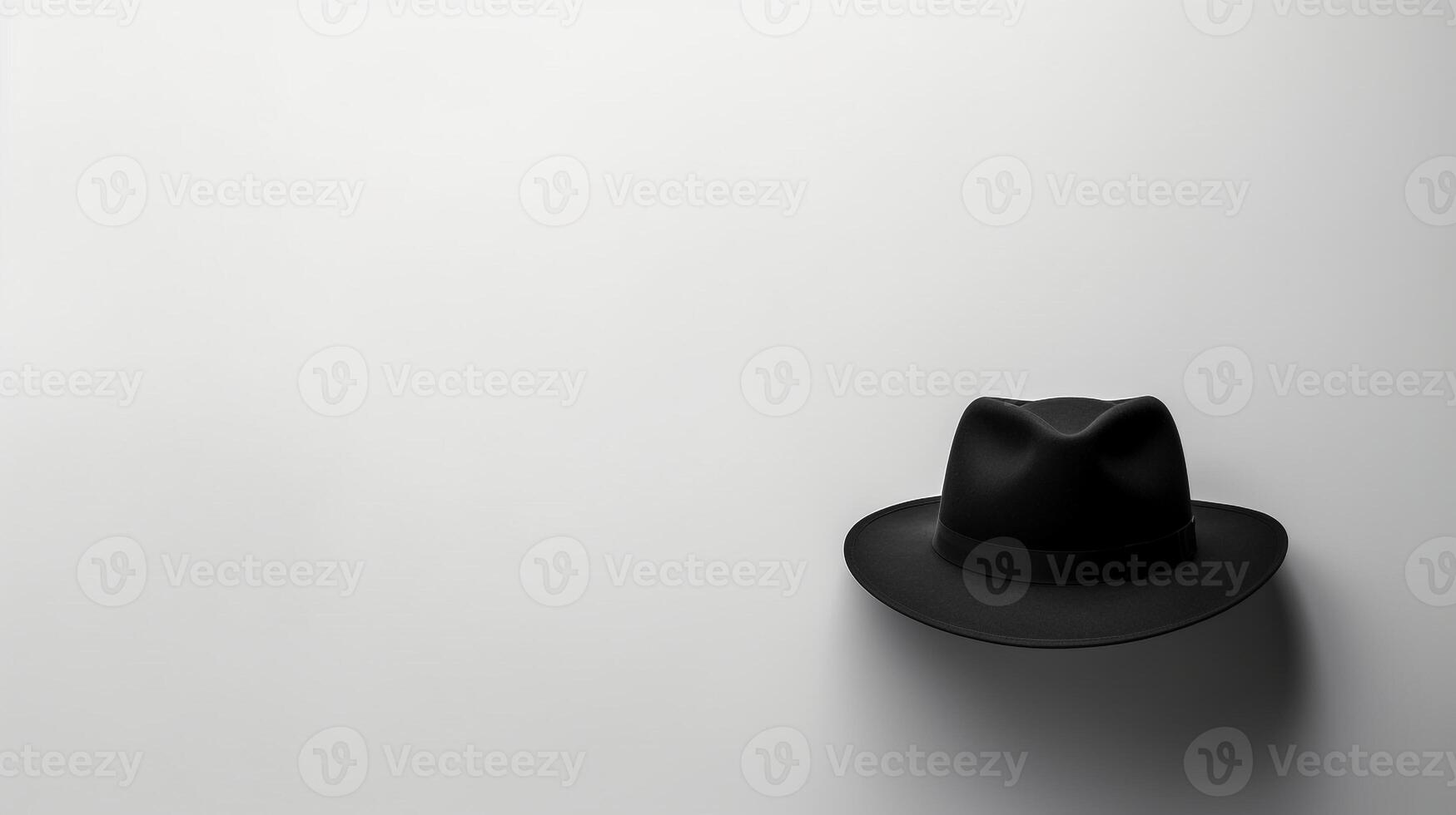 AI generated Photo of Black Panama Hat isolated on white background. AI Generated