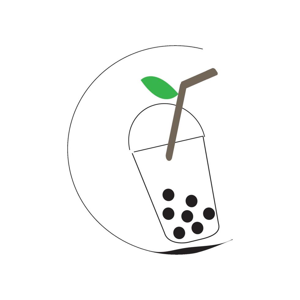 boba logo design vector