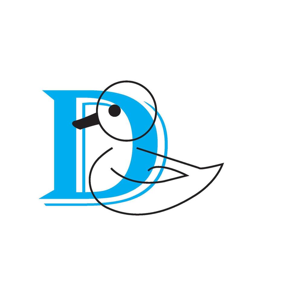 diseño de logotipo de pato vector