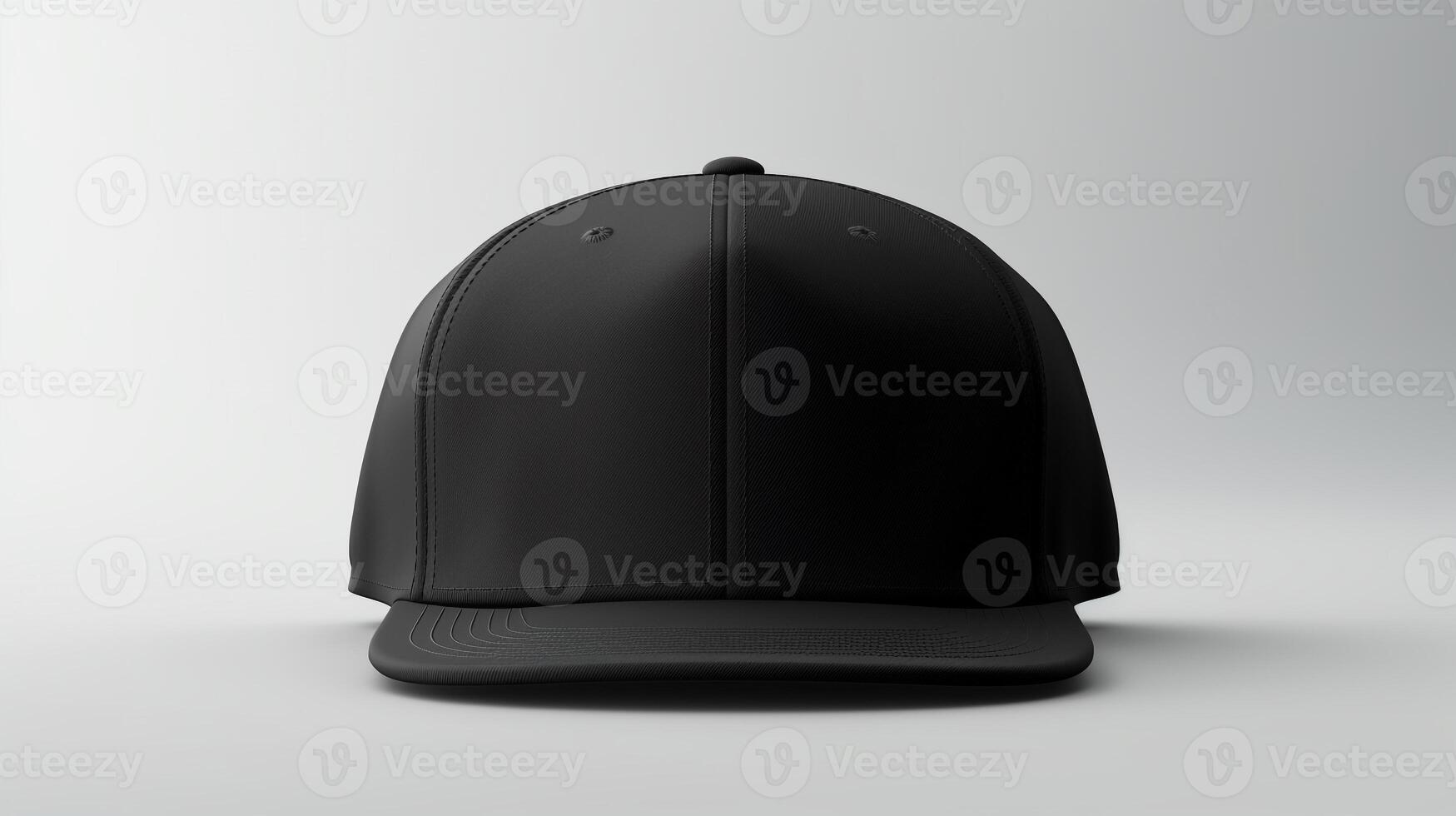 AI generated Photo of Black Snapback isolated on white background. AI Generated