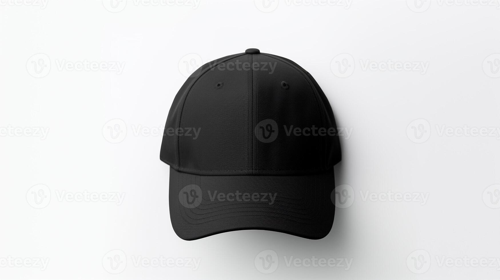 ai generado foto de negro equipado gorra aislado en blanco antecedentes. ai generado