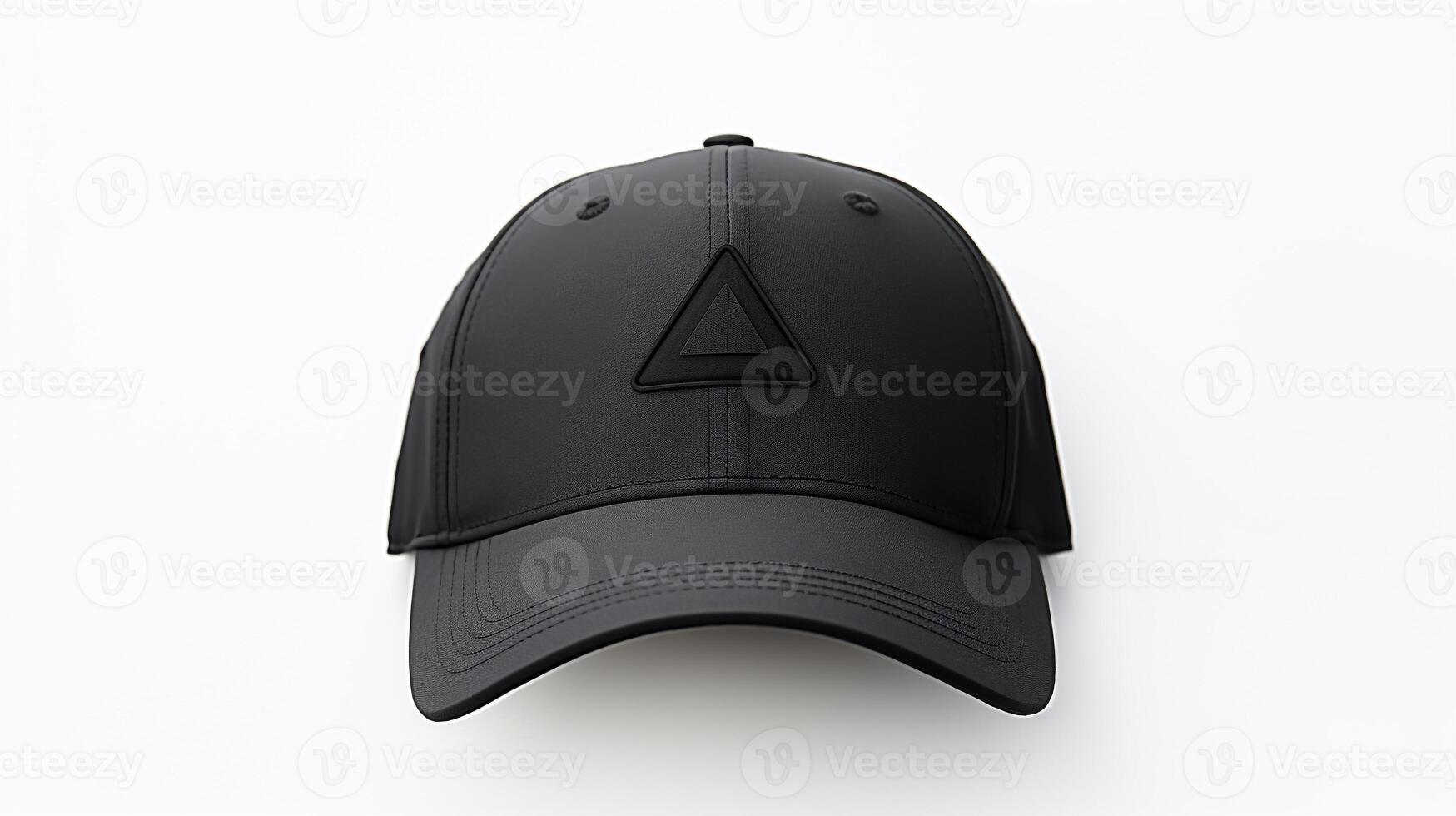 AI generated Photo of Black Cycling Cap isolated on white background. AI Generated