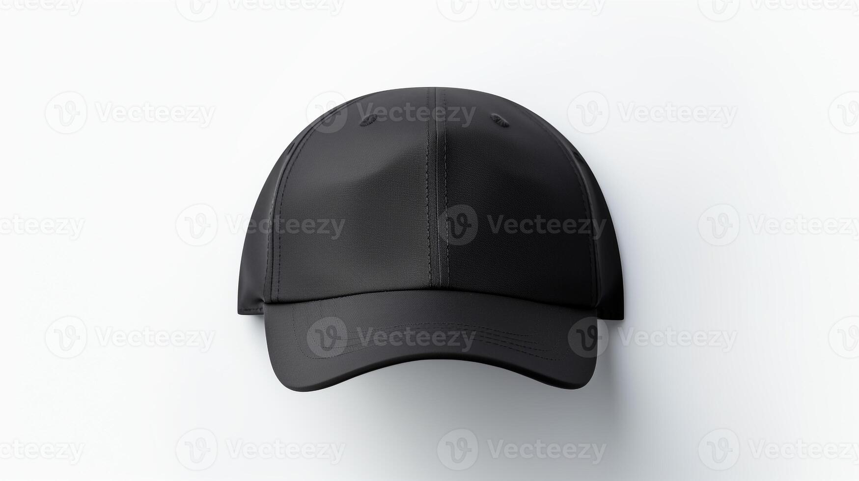 AI generated Photo of Black Cycling Cap isolated on white background. AI Generated