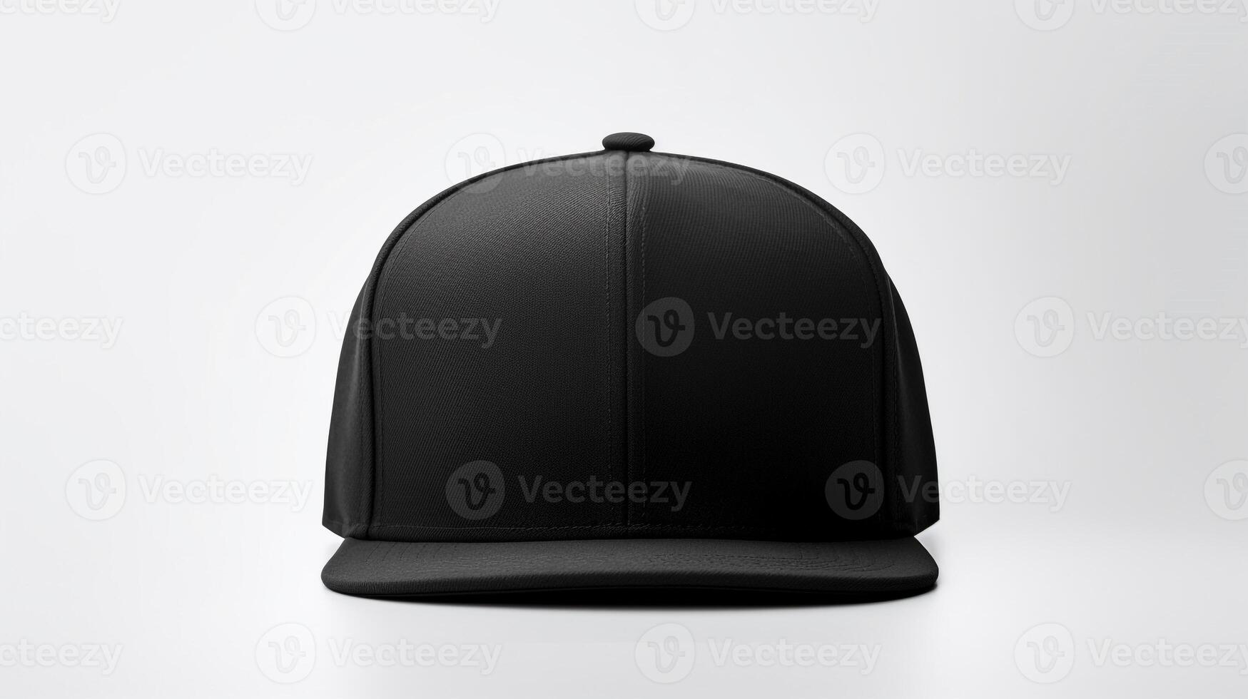 AI generated Photo of Black Snapback isolated on white background. AI Generated