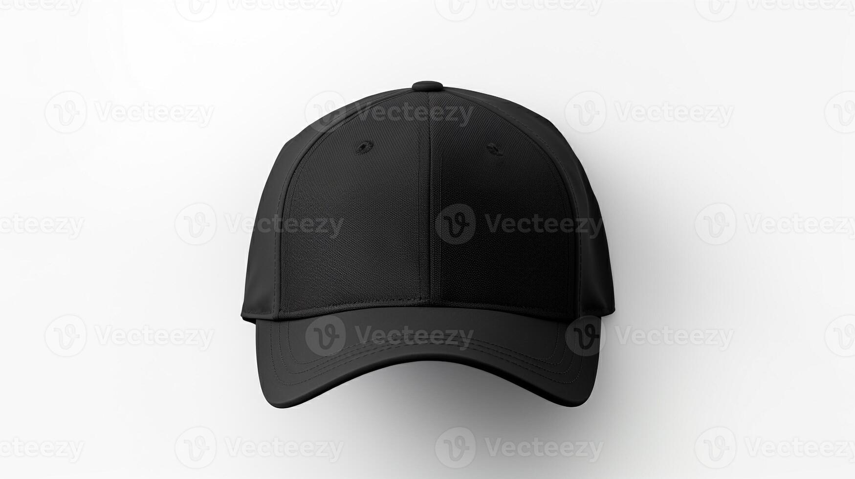 AI generated Photo of Black Cycling Cap isolated on white background. AI Generated