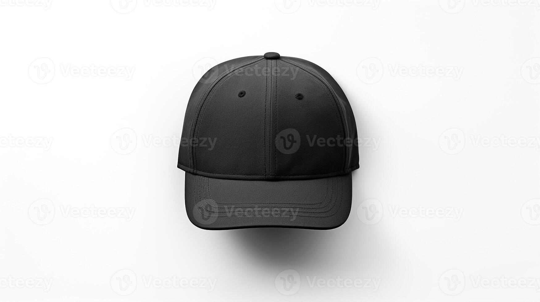 AI generated Photo of Black Flat Cap isolated on white background. AI Generated