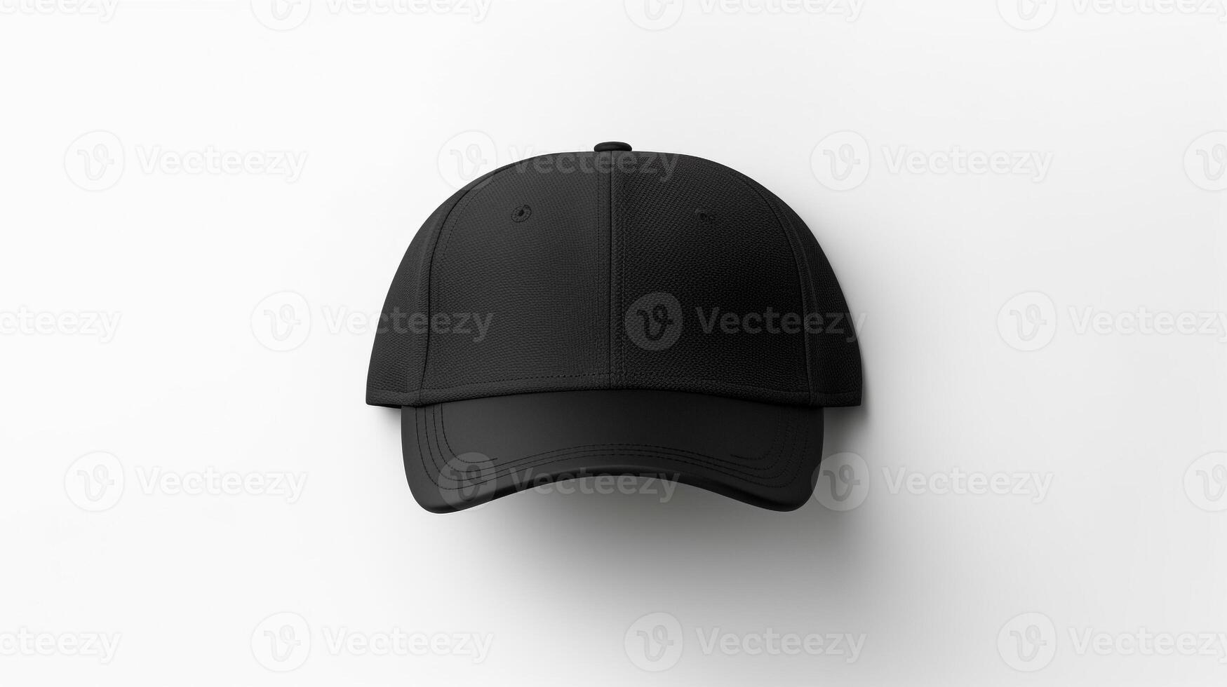 AI generated Photo of Black Cycling Cap isolated on white background. AI Generated